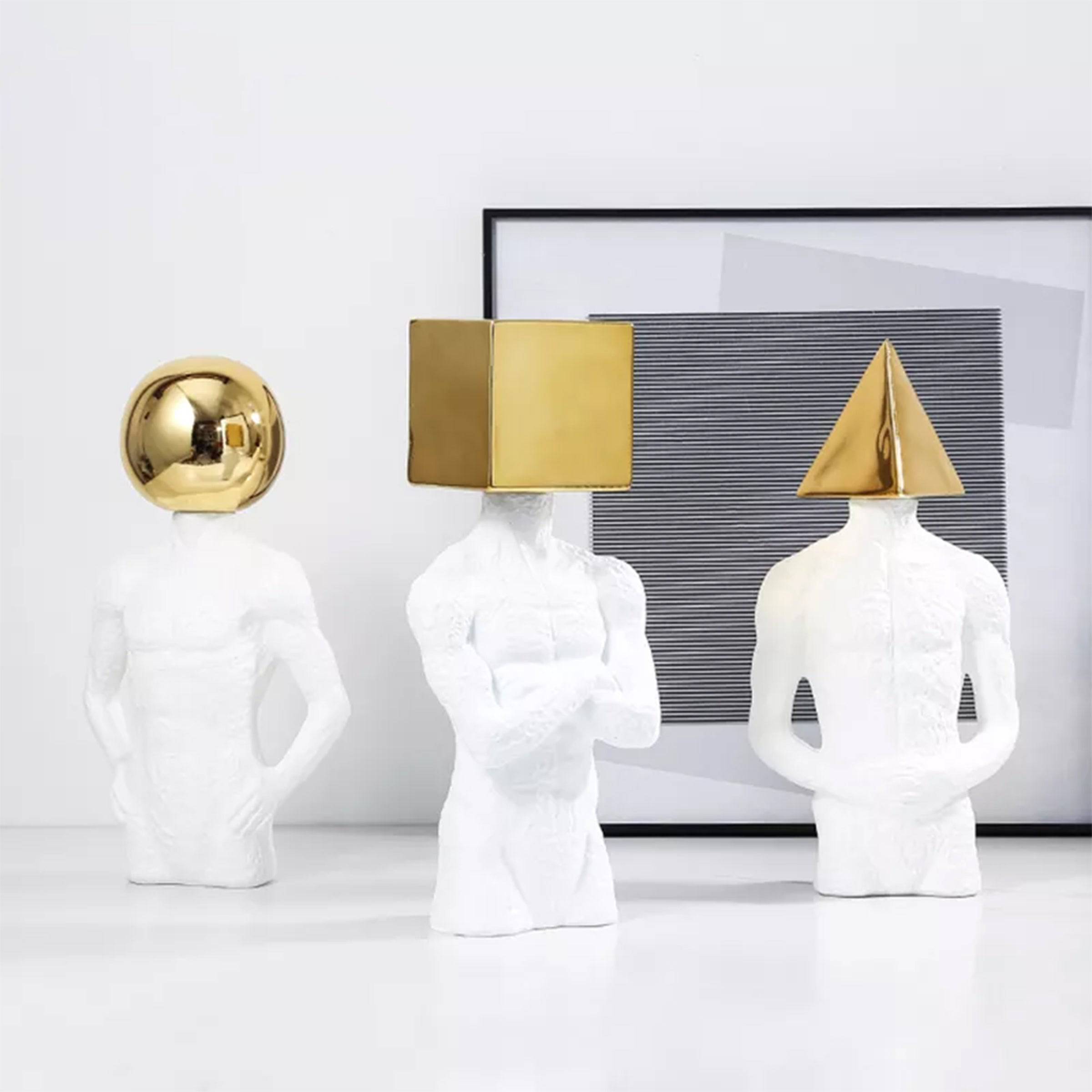 Square Man Gold A Fc-Sz2193A -  Home Decor Figurines | ديكور مربع الرجل الذهبي - ebarza Furniture UAE | Shop Modern Furniture in Abu Dhabi & Dubai - مفروشات ايبازرا في الامارات | تسوق اثاث عصري وديكورات مميزة في دبي وابوظبي