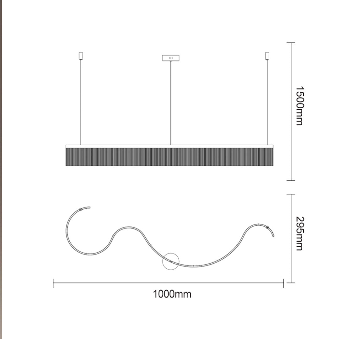 Stardust Swirl Pendant Lamp 100*29.5 CM MA05807PA-001-DZ2 -  Pendant Lamps - ebarza Furniture UAE | Shop Modern Furniture in Abu Dhabi & Dubai - مفروشات ايبازرا في الامارات | تسوق اثاث عصري وديكورات مميزة في دبي وابوظبي