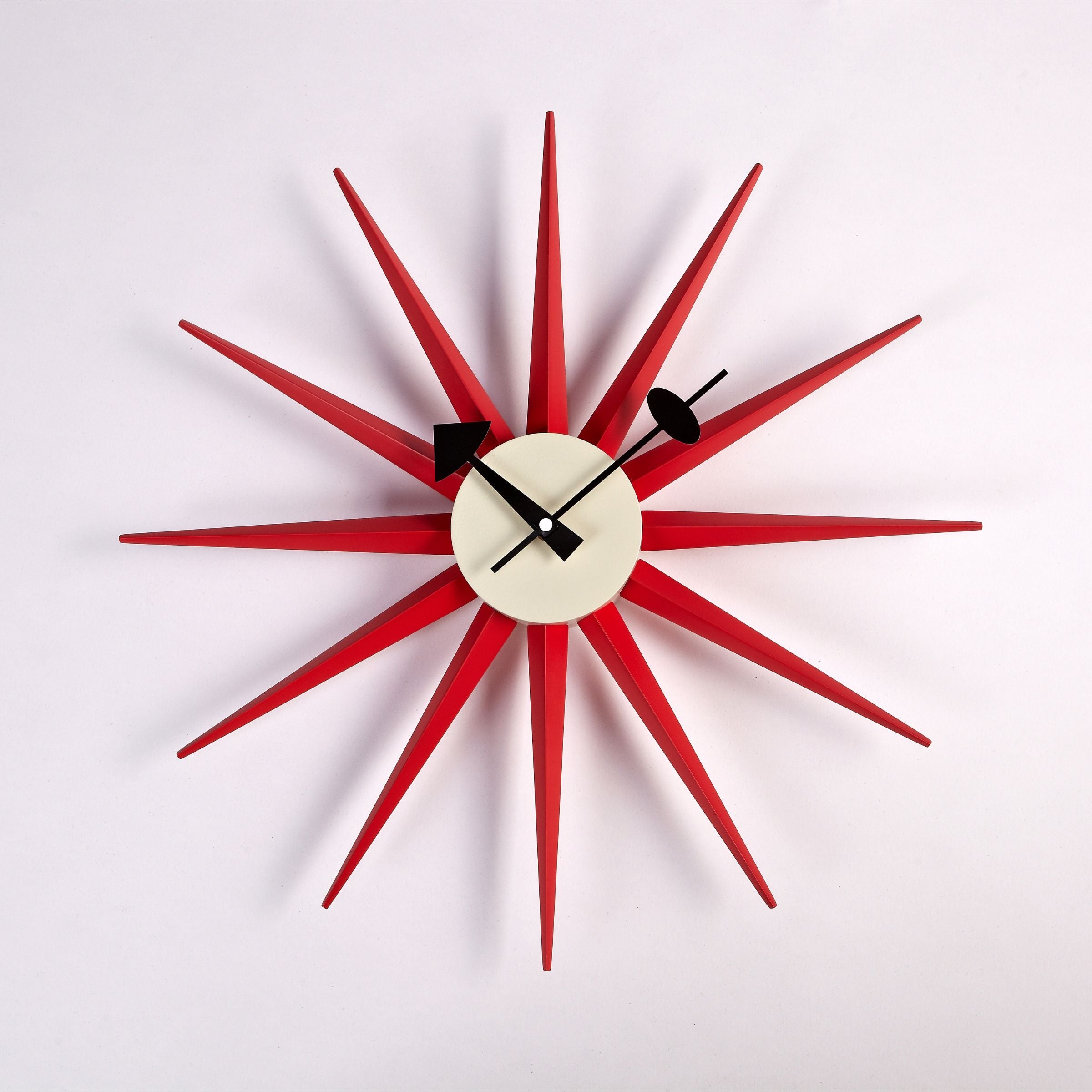 Sun Wall Clock Cw08-Red -  Clocks - ebarza Furniture UAE | Shop Modern Furniture in Abu Dhabi & Dubai - مفروشات ايبازرا في الامارات | تسوق اثاث عصري وديكورات مميزة في دبي وابوظبي