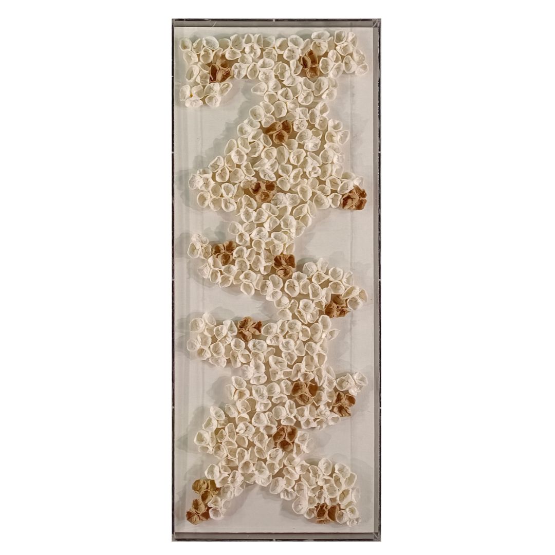 Terra Bloom Paper Hand Painted Acrylic Painting 100x40cm - TY250343/SOAP-TY9001 -  Paintings - ebarza Furniture UAE | Shop Modern Furniture in Abu Dhabi & Dubai - مفروشات ايبازرا في الامارات | تسوق اثاث عصري وديكورات مميزة في دبي وابوظبي