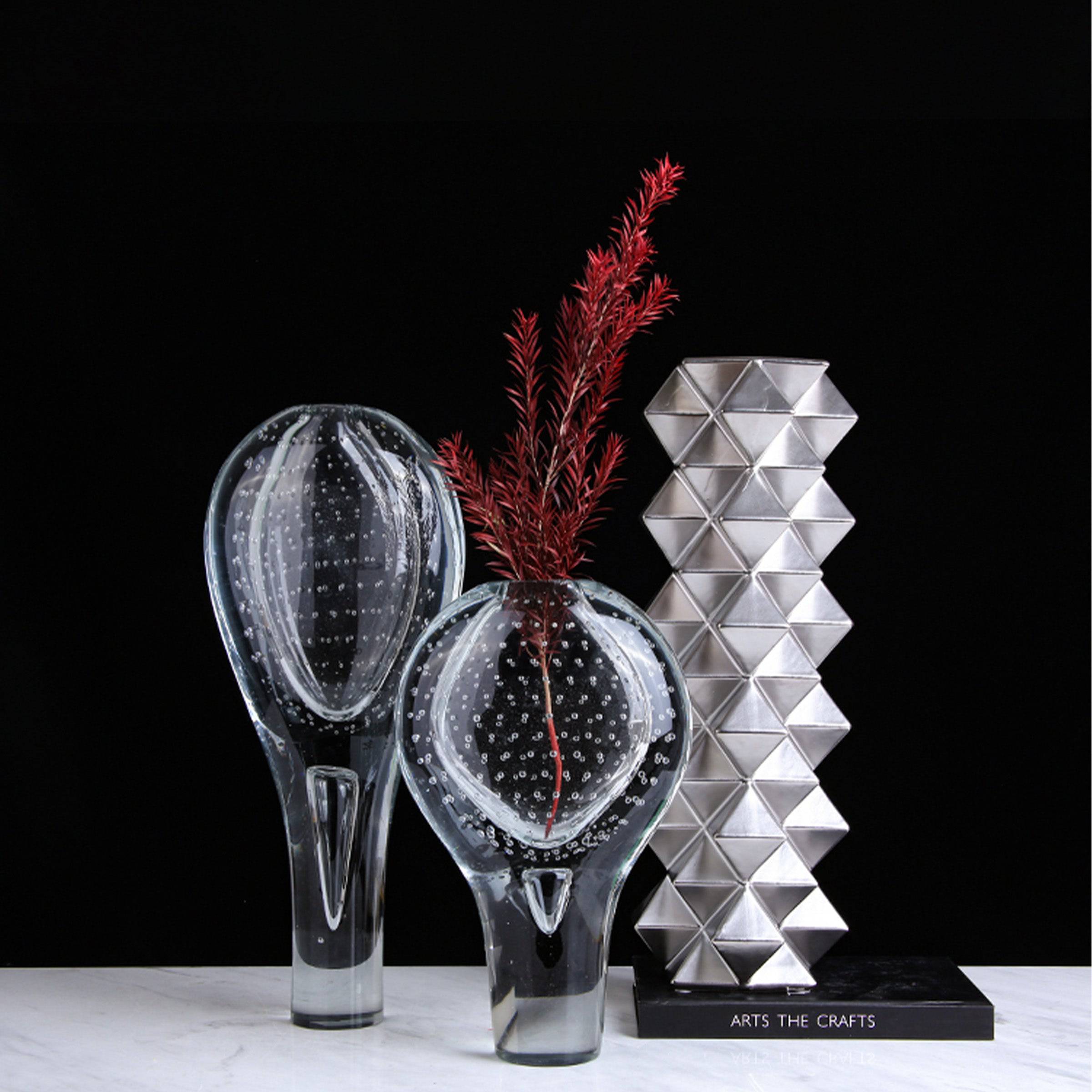 Tetrahedrons Element Vase -A Fa-D2126A -  Vases | مزهرية من الفضة رباعي السطوح - ebarza Furniture UAE | Shop Modern Furniture in Abu Dhabi & Dubai - مفروشات ايبازرا في الامارات | تسوق اثاث عصري وديكورات مميزة في دبي وابوظبي