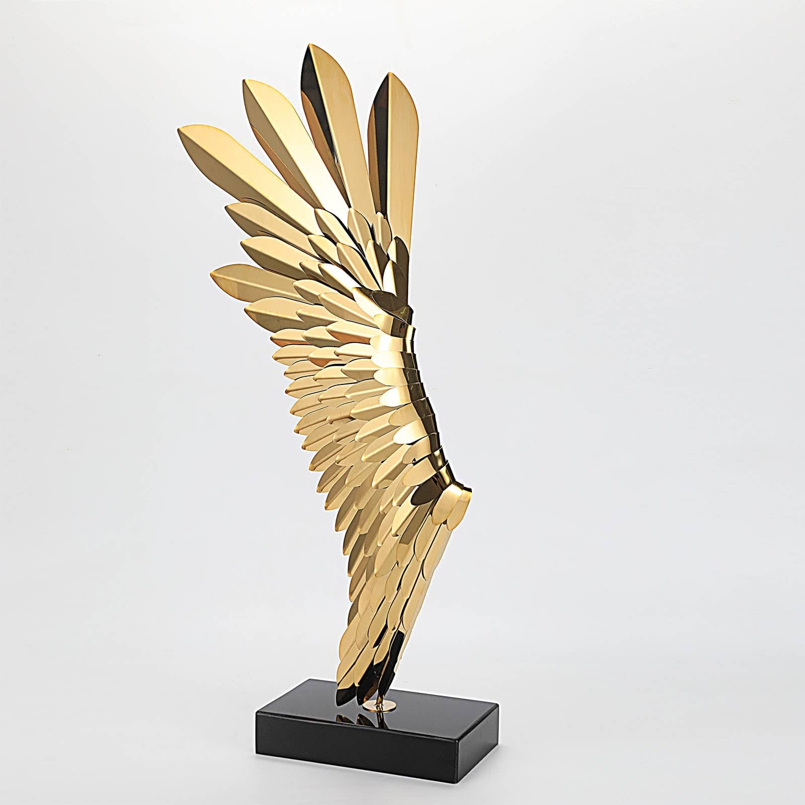 The Golden Wing Handcrafted Stainless Steel Table Artwork B0079 / BOO79 -  Artwork - ebarza Furniture UAE | Shop Modern Furniture in Abu Dhabi & Dubai - مفروشات ايبازرا في الامارات | تسوق اثاث عصري وديكورات مميزة في دبي وابوظبي