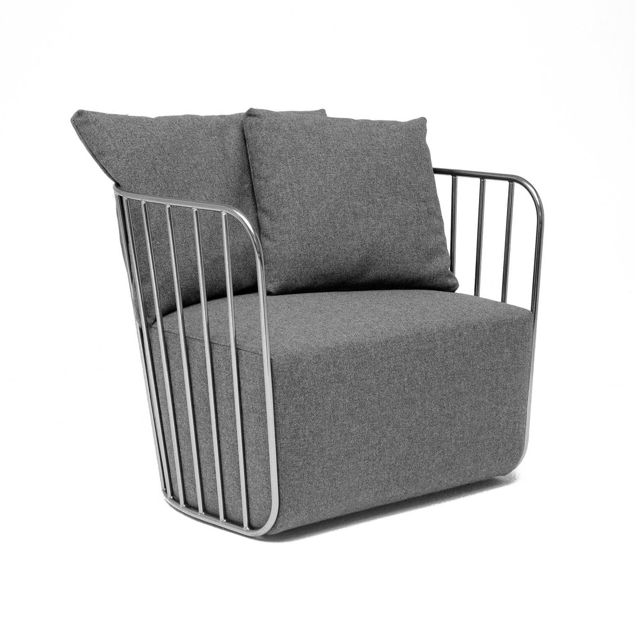 Torino Stainless Steel Armchair Tra003C Bp8801-C -  Armchairs - ebarza Furniture UAE | Shop Modern Furniture in Abu Dhabi & Dubai - مفروشات ايبازرا في الامارات | تسوق اثاث عصري وديكورات مميزة في دبي وابوظبي