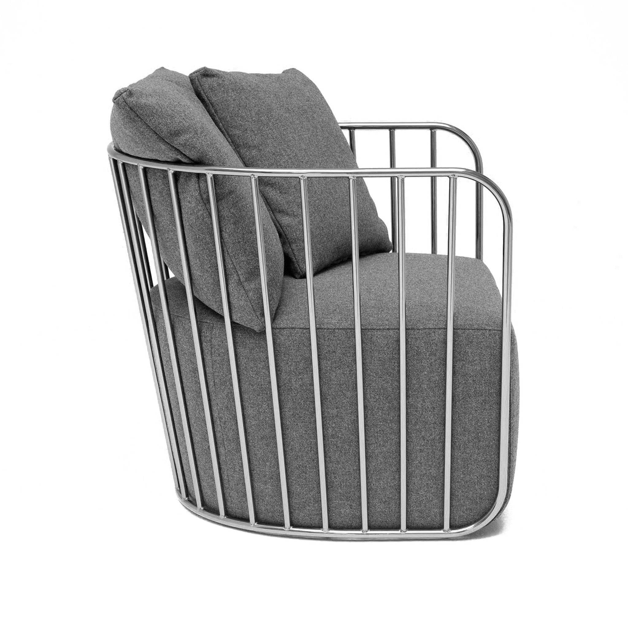 Torino Stainless Steel Armchair Tra003C Bp8801-C -  Armchairs - ebarza Furniture UAE | Shop Modern Furniture in Abu Dhabi & Dubai - مفروشات ايبازرا في الامارات | تسوق اثاث عصري وديكورات مميزة في دبي وابوظبي