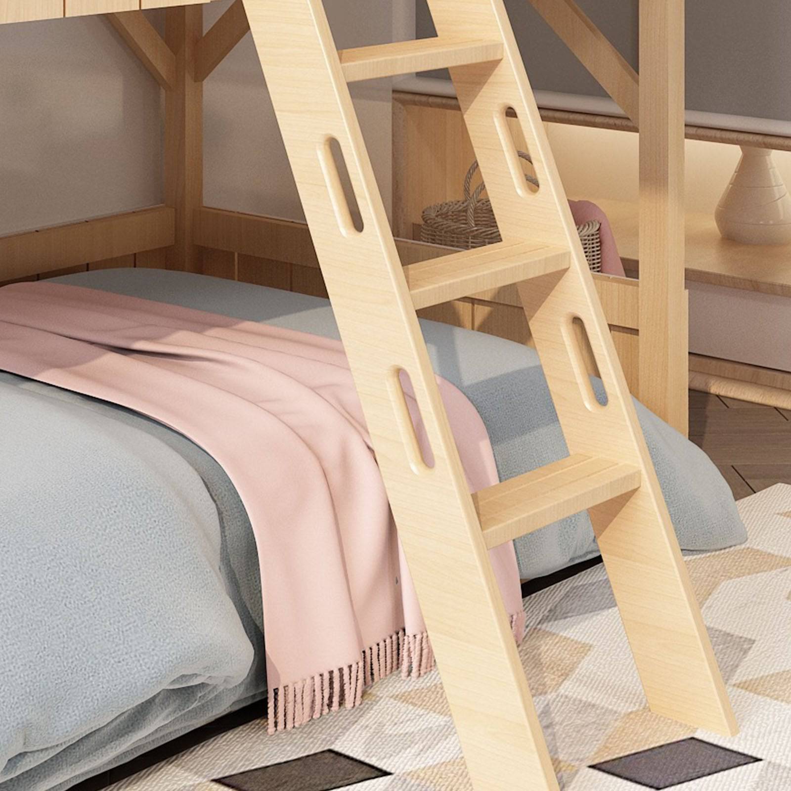 Tree Double Kids Bed Et-C004-N -  Kids Beds | سرير أطفال مزدوج على شكل شجرة - ebarza Furniture UAE | Shop Modern Furniture in Abu Dhabi & Dubai - مفروشات ايبازرا في الامارات | تسوق اثاث عصري وديكورات مميزة في دبي وابوظبي