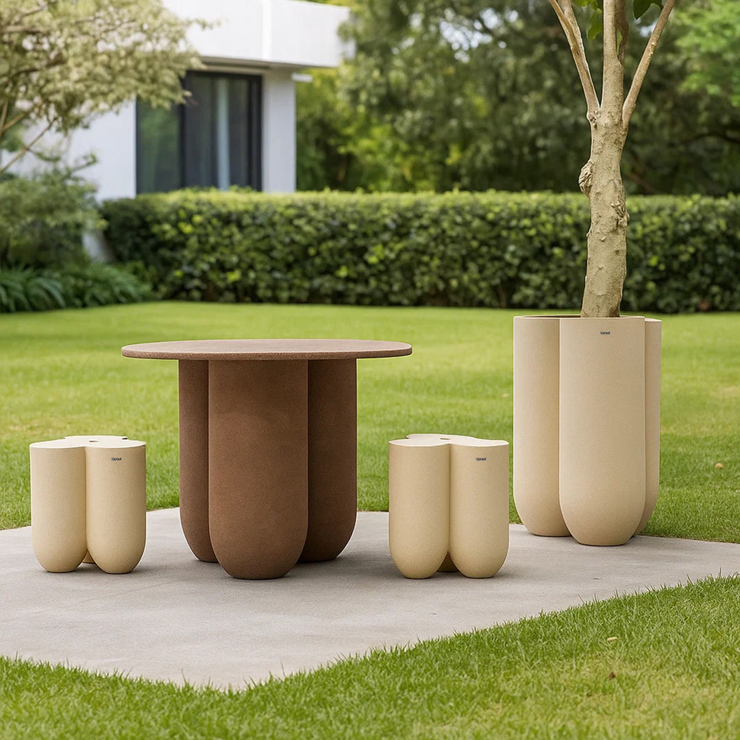 Outdoor/Indoor Beige Seating Bench XK-0002B -  Poufs - ebarza Furniture UAE | Shop Modern Furniture in Abu Dhabi & Dubai - مفروشات ايبازرا في الامارات | تسوق اثاث عصري وديكورات مميزة في دبي وابوظبي