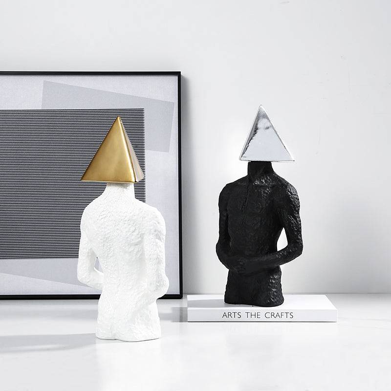 Triangle Man Gold A Fc-Sz2192A -  Home Decor Figurines | ديكور مثلث الرجل الذهبية - ebarza Furniture UAE | Shop Modern Furniture in Abu Dhabi & Dubai - مفروشات ايبازرا في الامارات | تسوق اثاث عصري وديكورات مميزة في دبي وابوظبي