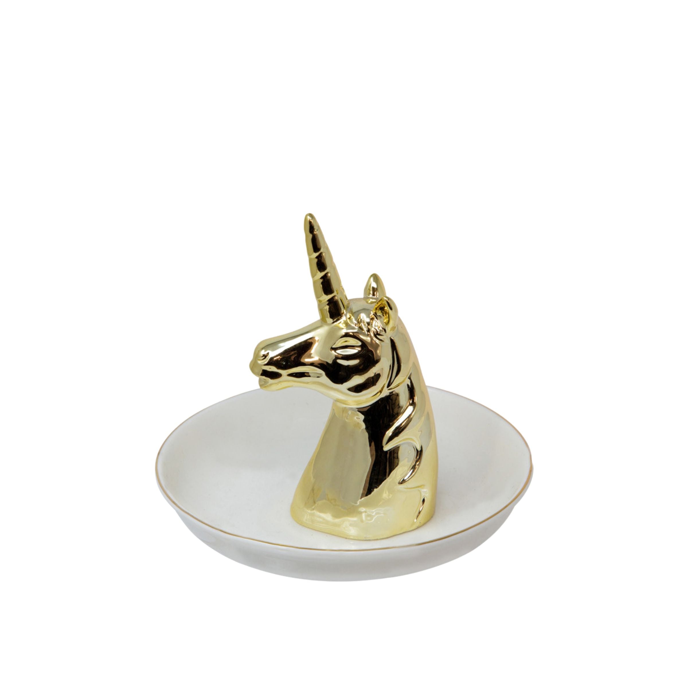 Unicorn Ring Holder - Ceramic 12747-17 -  Home Decor Figurines | حامل الخاتم وحيد القرن - سيراميك - ebarza Furniture UAE | Shop Modern Furniture in Abu Dhabi & Dubai - مفروشات ايبازرا في الامارات | تسوق اثاث عصري وديكورات مميزة في دبي وابوظبي