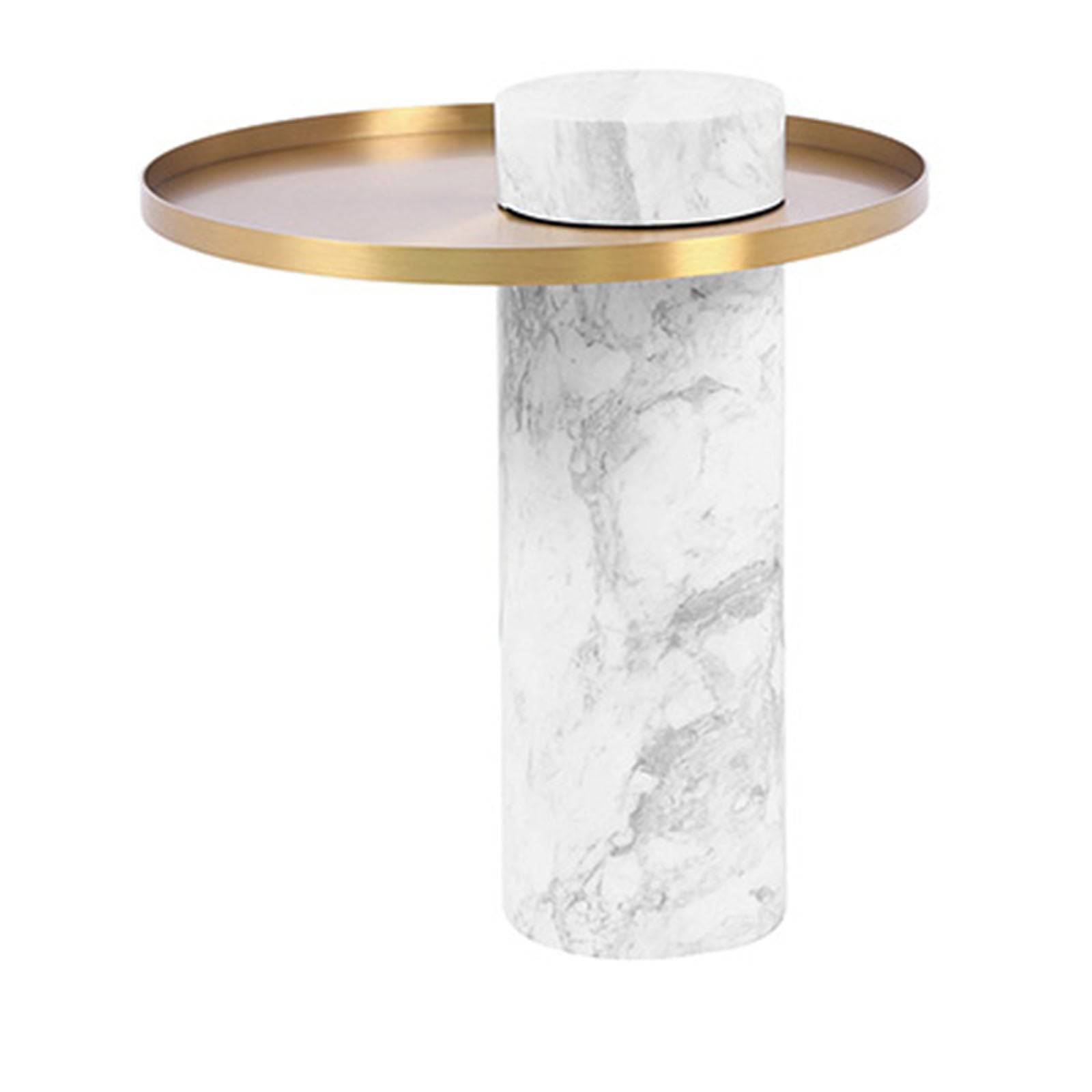 Upsalla Solid Marble Side Table TG-260 -  Side Tables | طاولة جانبية من الرخام الصلب أوبسالا - ebarza Furniture UAE | Shop Modern Furniture in Abu Dhabi & Dubai - مفروشات ايبازرا في الامارات | تسوق اثاث عصري وديكورات مميزة في دبي وابوظبي