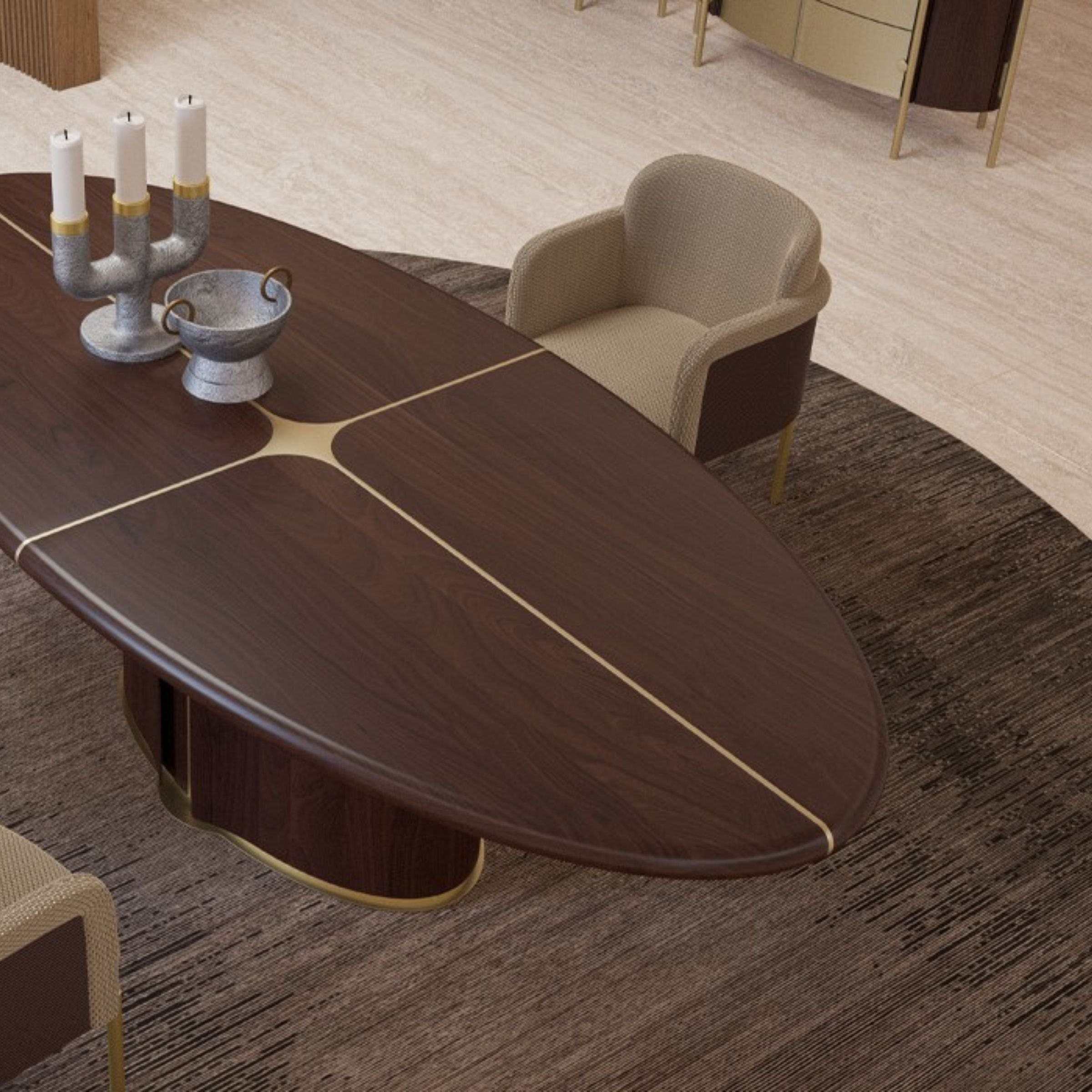 Vega Oval Dining Table 260*120 CM MASVEG001 -  Dining Tables - ebarza Furniture UAE | Shop Modern Furniture in Abu Dhabi & Dubai - مفروشات ايبازرا في الامارات | تسوق اثاث عصري وديكورات مميزة في دبي وابوظبي