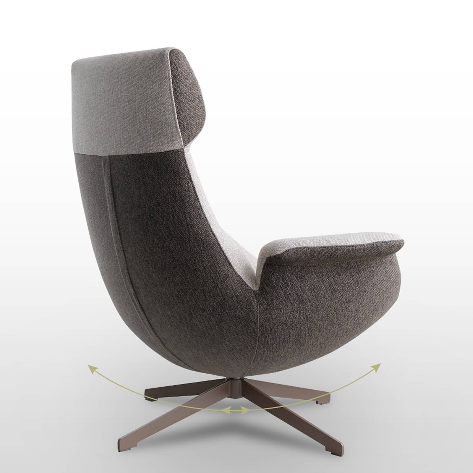 Venezia Swivel Lounge Chair  Lc015 -  Lounge Chairs - ebarza Furniture UAE | Shop Modern Furniture in Abu Dhabi & Dubai - مفروشات ايبازرا في الامارات | تسوق اثاث عصري وديكورات مميزة في دبي وابوظبي