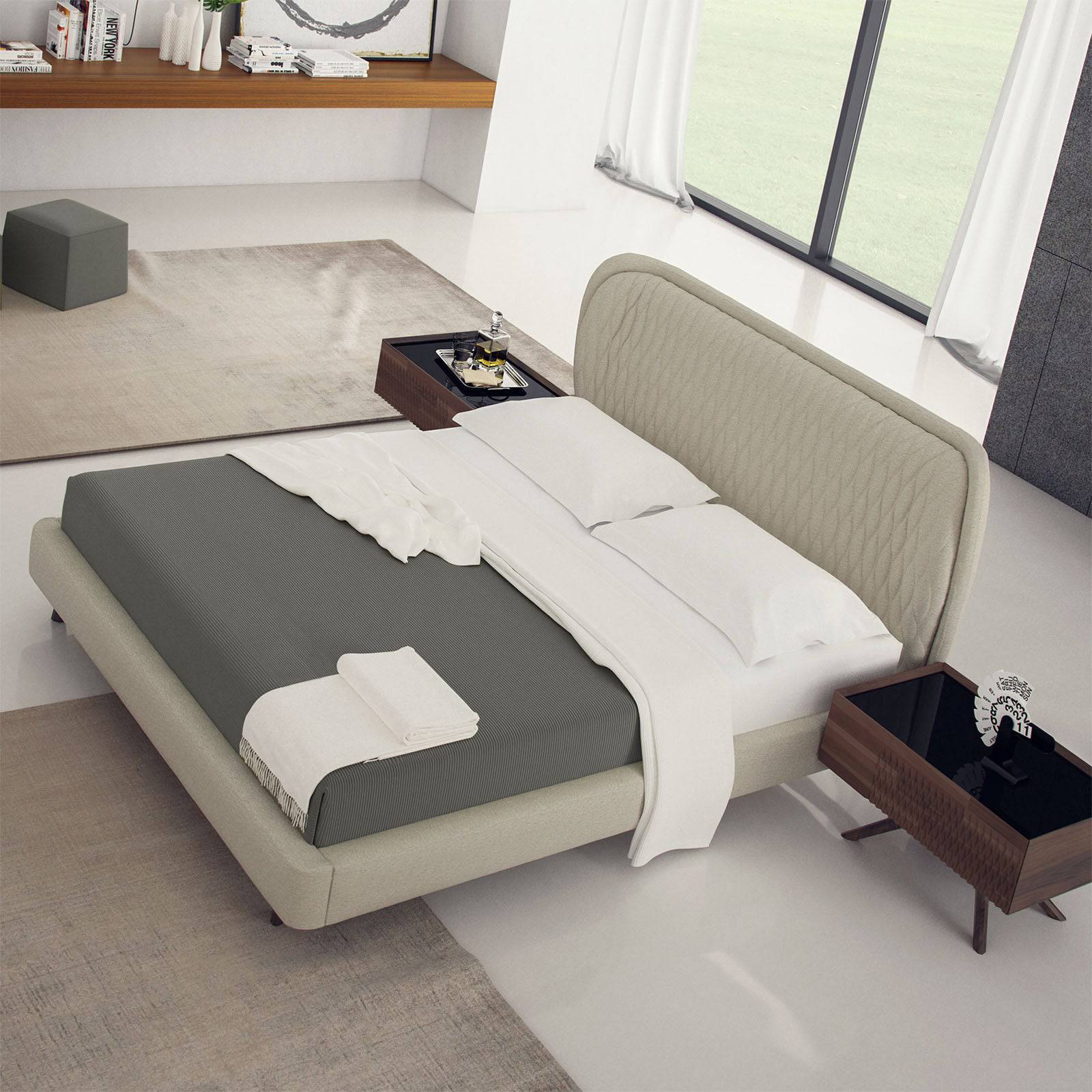 Viera King Size  Bedstead  Viera001-Bed -  Bedsteads - ebarza Furniture UAE | Shop Modern Furniture in Abu Dhabi & Dubai - مفروشات ايبازرا في الامارات | تسوق اثاث عصري وديكورات مميزة في دبي وابوظبي