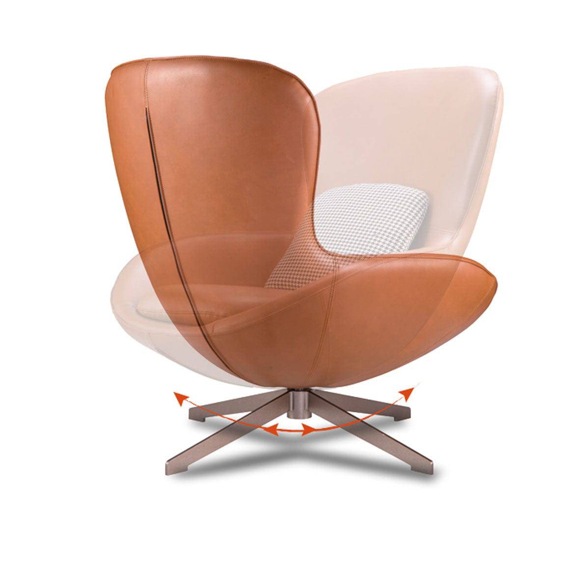 Vigo Swivel Lounge Chair Lc017 -  Lounge Chairs - ebarza Furniture UAE | Shop Modern Furniture in Abu Dhabi & Dubai - مفروشات ايبازرا في الامارات | تسوق اثاث عصري وديكورات مميزة في دبي وابوظبي