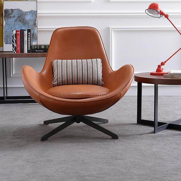 Vigo Swivel Lounge Chair Lc017 -  Lounge Chairs - ebarza Furniture UAE | Shop Modern Furniture in Abu Dhabi & Dubai - مفروشات ايبازرا في الامارات | تسوق اثاث عصري وديكورات مميزة في دبي وابوظبي