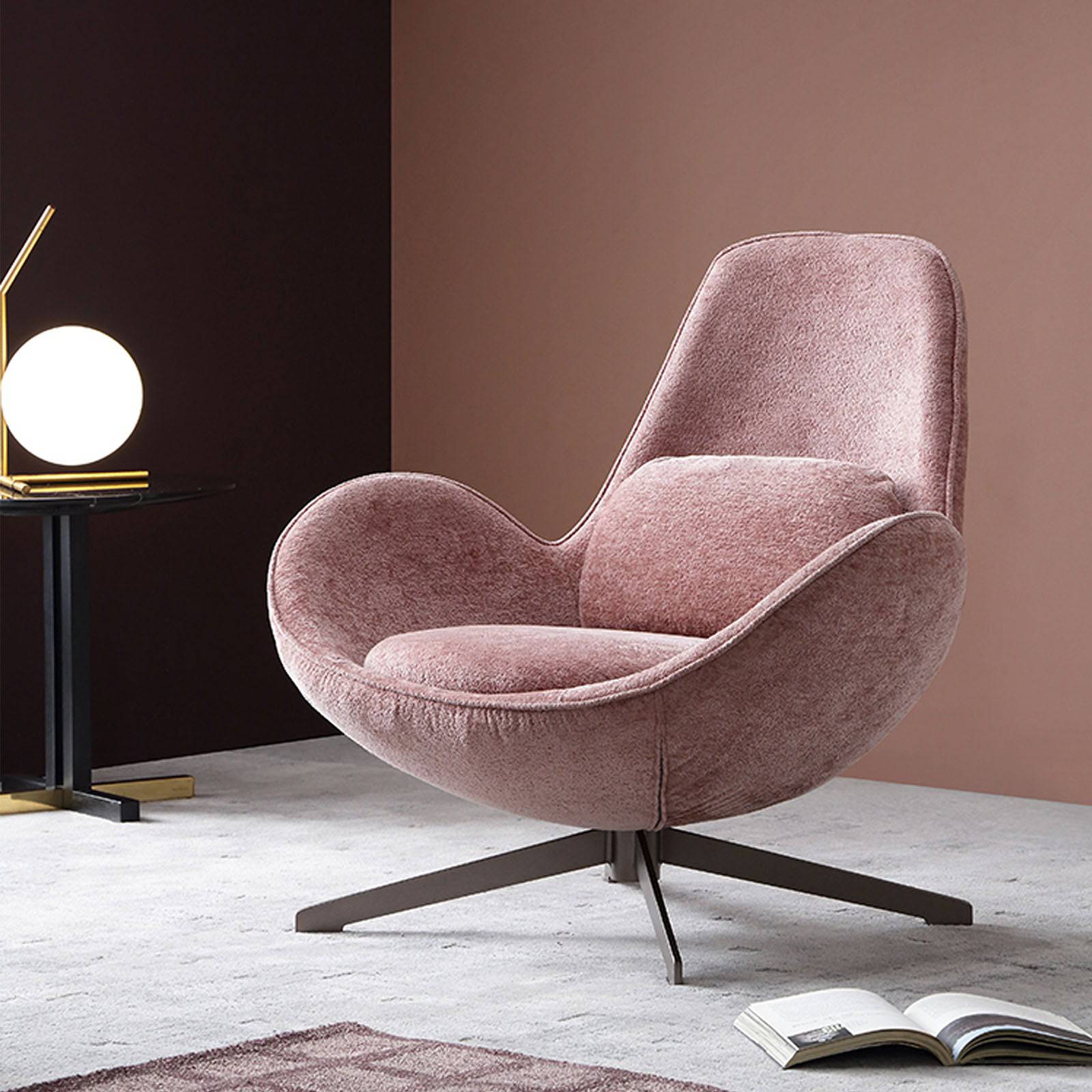 Vigo Swivel Lounge Chair Lc017-P -  Lounge Chairs | كرسي صالة فيجو دوار - ebarza Furniture UAE | Shop Modern Furniture in Abu Dhabi & Dubai - مفروشات ايبازرا في الامارات | تسوق اثاث عصري وديكورات مميزة في دبي وابوظبي