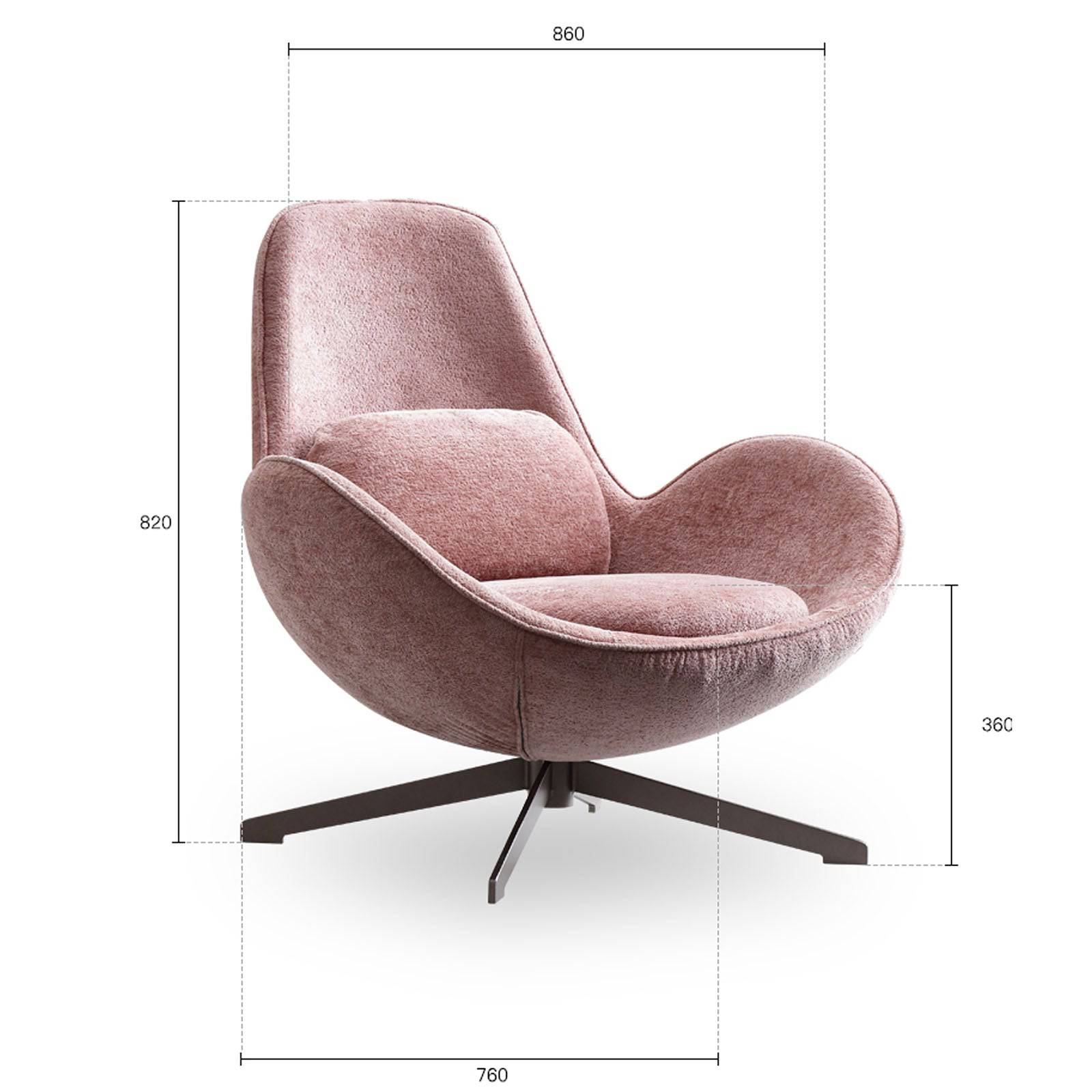 Vigo Swivel Lounge Chair Lc017-P -  Lounge Chairs - ebarza Furniture UAE | Shop Modern Furniture in Abu Dhabi & Dubai - مفروشات ايبازرا في الامارات | تسوق اثاث عصري وديكورات مميزة في دبي وابوظبي