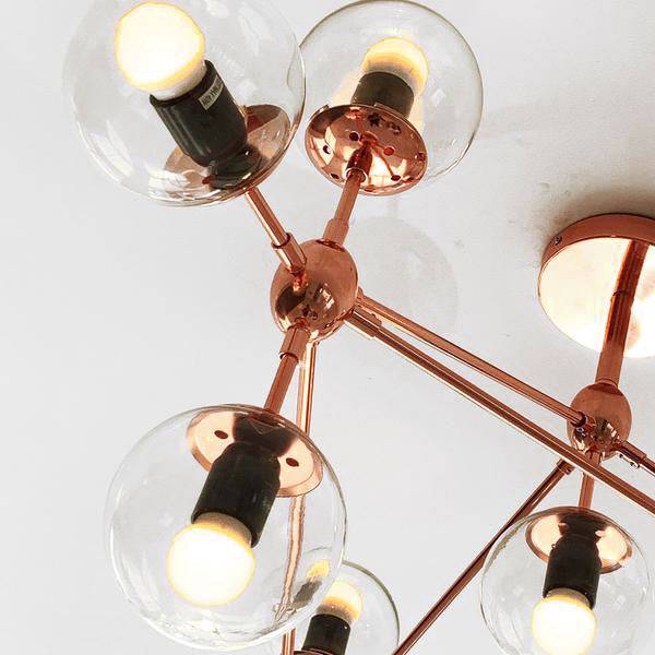 Vintage 10 Heads  Bubble  Chandelier  Cy-Dd-309-10-Rg -  Pendant Lamps - ebarza Furniture UAE | Shop Modern Furniture in Abu Dhabi & Dubai - مفروشات ايبازرا في الامارات | تسوق اثاث عصري وديكورات مميزة في دبي وابوظبي