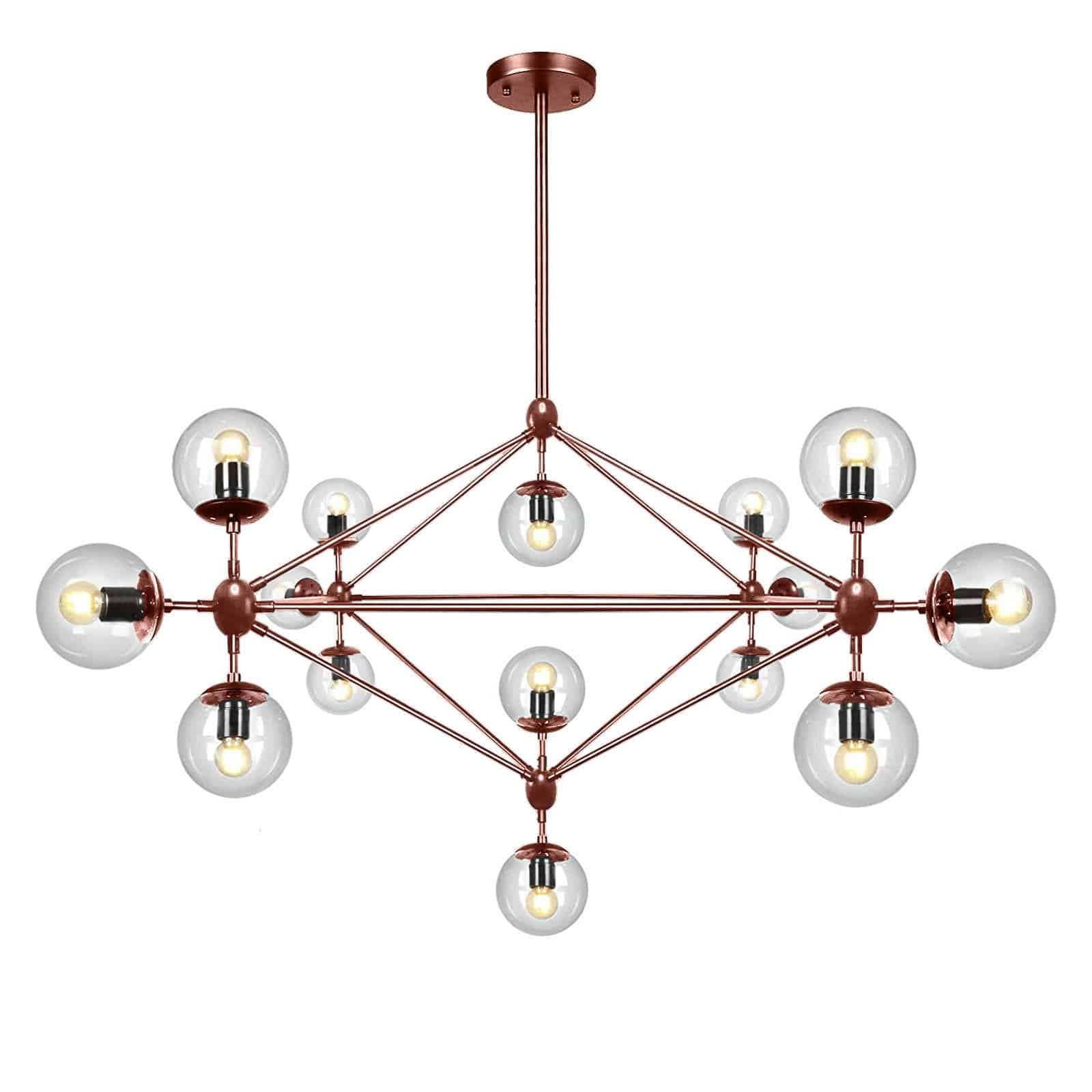 Vintage 15 Heads  Bubble  Chandelier  Cy-Dd-309-15-Rg -  Pendant Lamps | نجفة كلاسيكية ذات 15 رأسًا على شكل فقاعة - ebarza Furniture UAE | Shop Modern Furniture in Abu Dhabi & Dubai - مفروشات ايبازرا في الامارات | تسوق اثاث عصري وديكورات مميزة في دبي وابوظبي