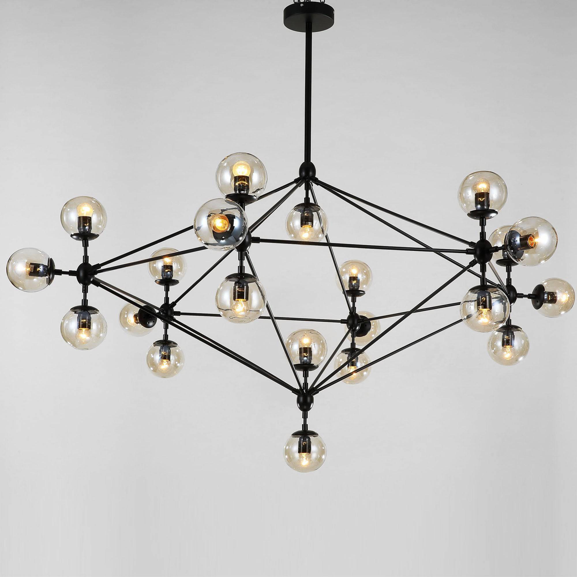 Vintage 21 Heads Bubble Chandelier Cy-Dd-309-21-Bk -  Pendant Lamps - ebarza Furniture UAE | Shop Modern Furniture in Abu Dhabi & Dubai - مفروشات ايبازرا في الامارات | تسوق اثاث عصري وديكورات مميزة في دبي وابوظبي