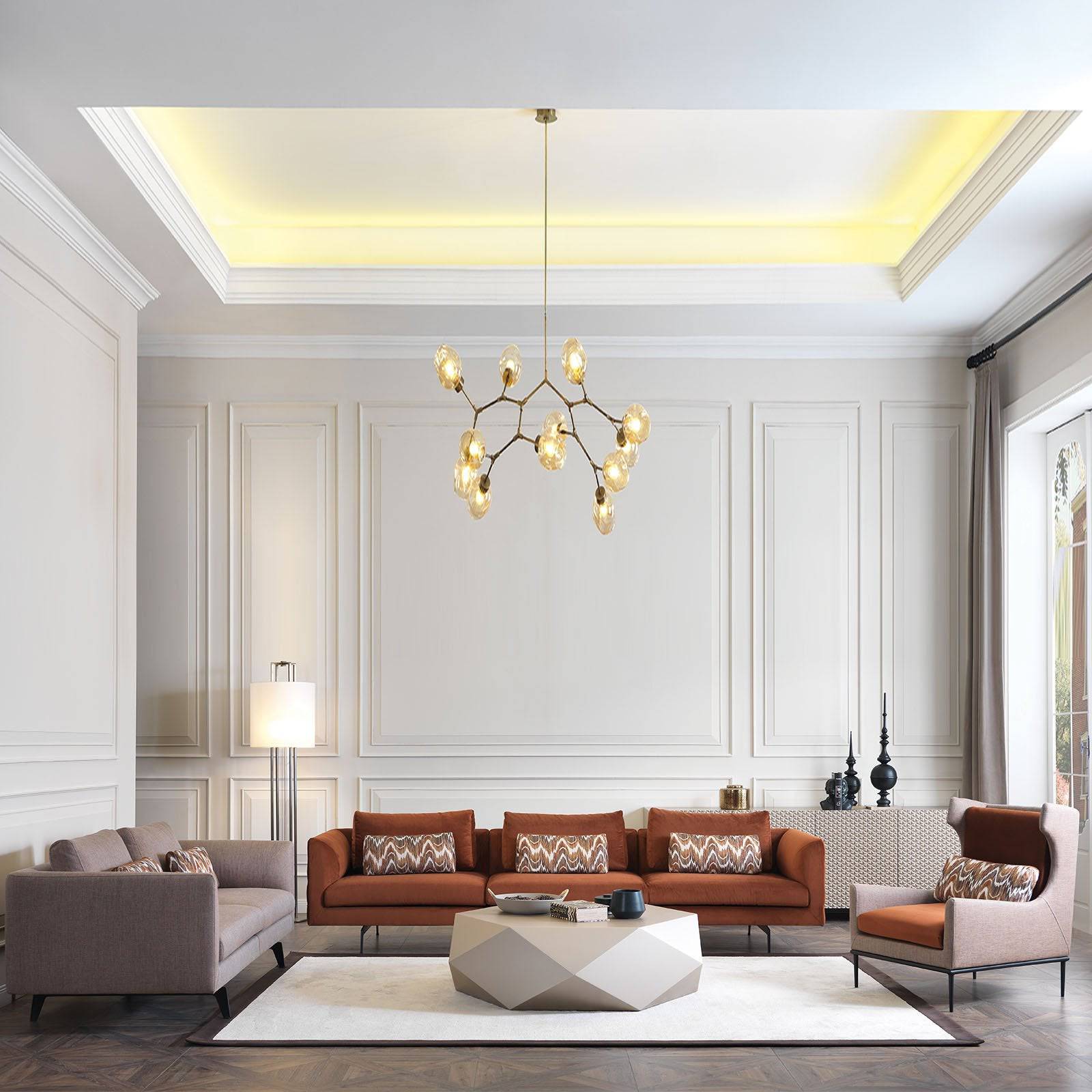 Vittoria 3 Seater Sofa Vittoria001-3Seater[Pandora] -  Sofas - ebarza Furniture UAE | Shop Modern Furniture in Abu Dhabi & Dubai - مفروشات ايبازرا في الامارات | تسوق اثاث عصري وديكورات مميزة في دبي وابوظبي