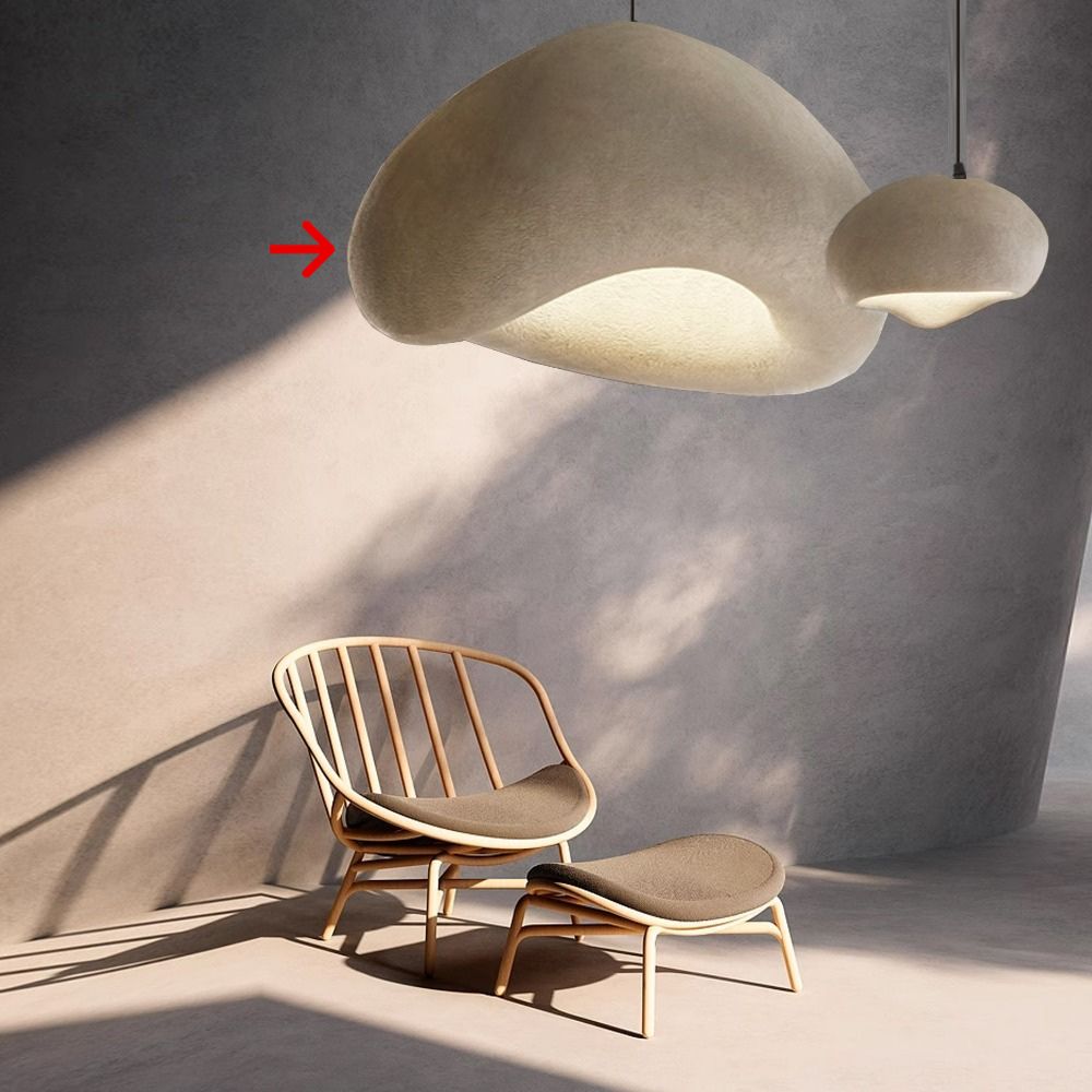 Wabi Sabi Beige 4m Pendant Light HTD-IP1433-063 / D100*H60 -  Pendant Lamps - ebarza Furniture UAE | Shop Modern Furniture in Abu Dhabi & Dubai - مفروشات ايبازرا في الامارات | تسوق اثاث عصري وديكورات مميزة في دبي وابوظبي