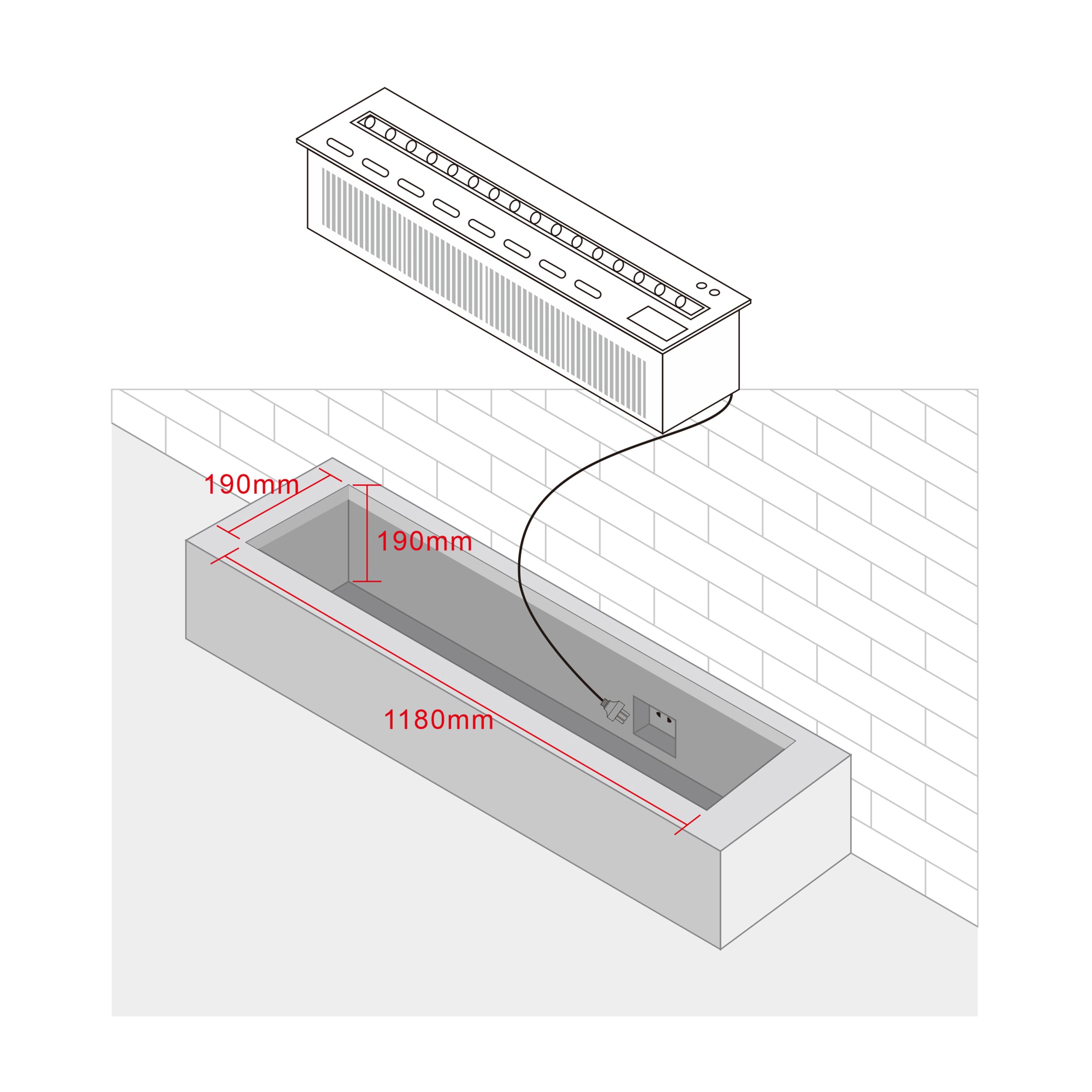 Water Vapour  Electric Fireplace 3D1200 -  Electric Fireplace - ebarza Furniture UAE | Shop Modern Furniture in Abu Dhabi & Dubai - مفروشات ايبازرا في الامارات | تسوق اثاث عصري وديكورات مميزة في دبي وابوظبي