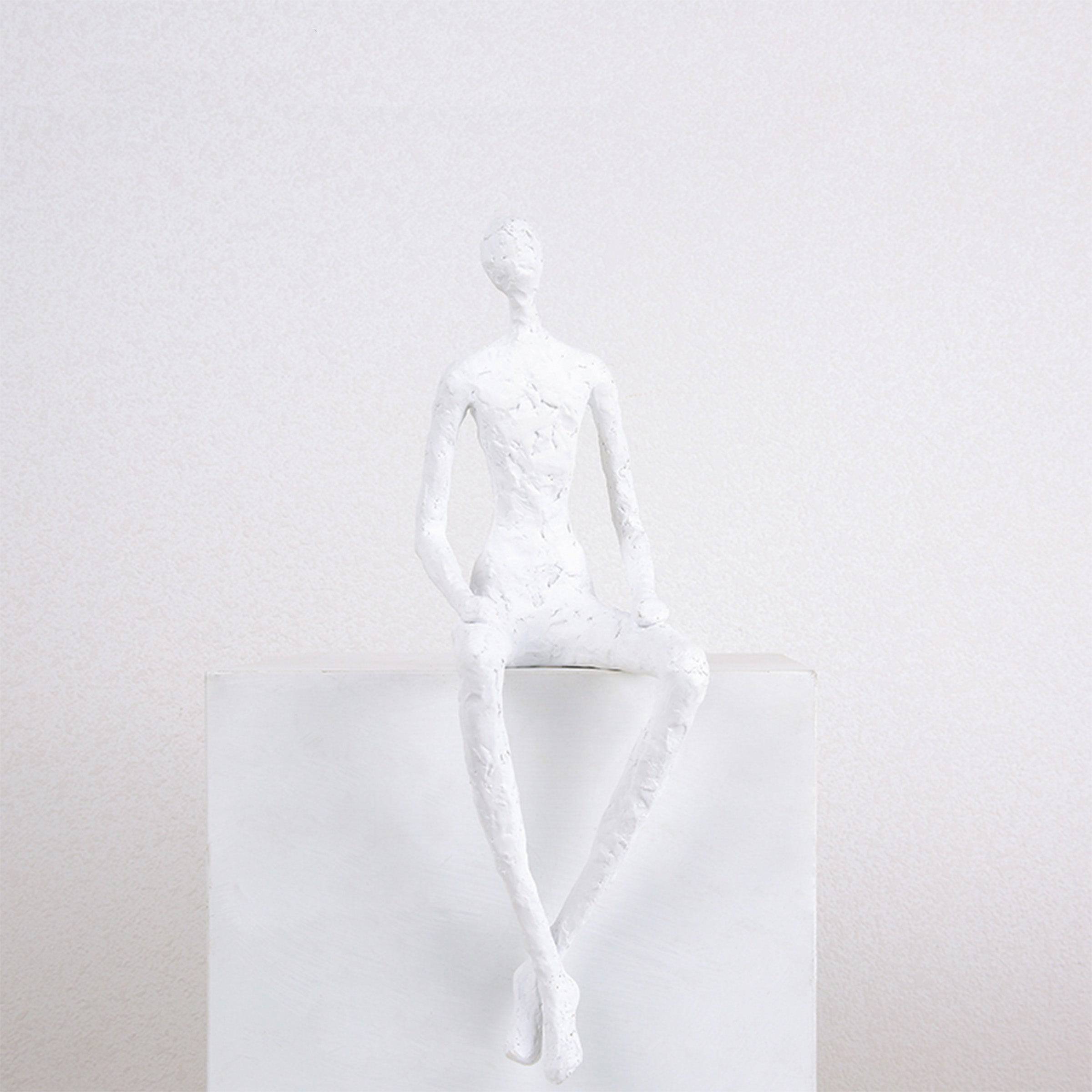 White Figure Resin  Decoration Fa-Sz2033B -  Home Decor Figurines | ديكور راتنج أبيض الشكل - ebarza Furniture UAE | Shop Modern Furniture in Abu Dhabi & Dubai - مفروشات ايبازرا في الامارات | تسوق اثاث عصري وديكورات مميزة في دبي وابوظبي