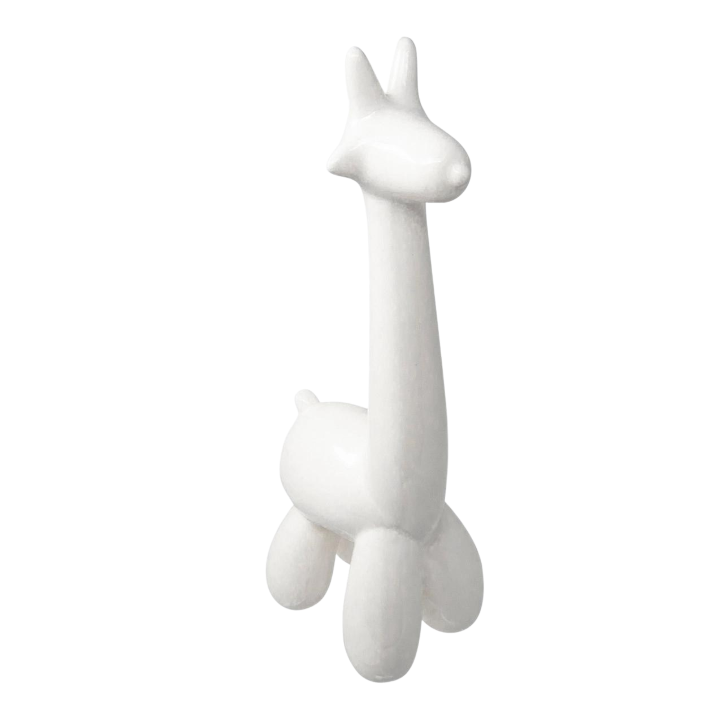 White Giraffe Balloon Animal 13655-03 -  Home Decor Figurines | بالون الزرافة الأبيض - ebarza Furniture UAE | Shop Modern Furniture in Abu Dhabi & Dubai - مفروشات ايبازرا في الامارات | تسوق اثاث عصري وديكورات مميزة في دبي وابوظبي