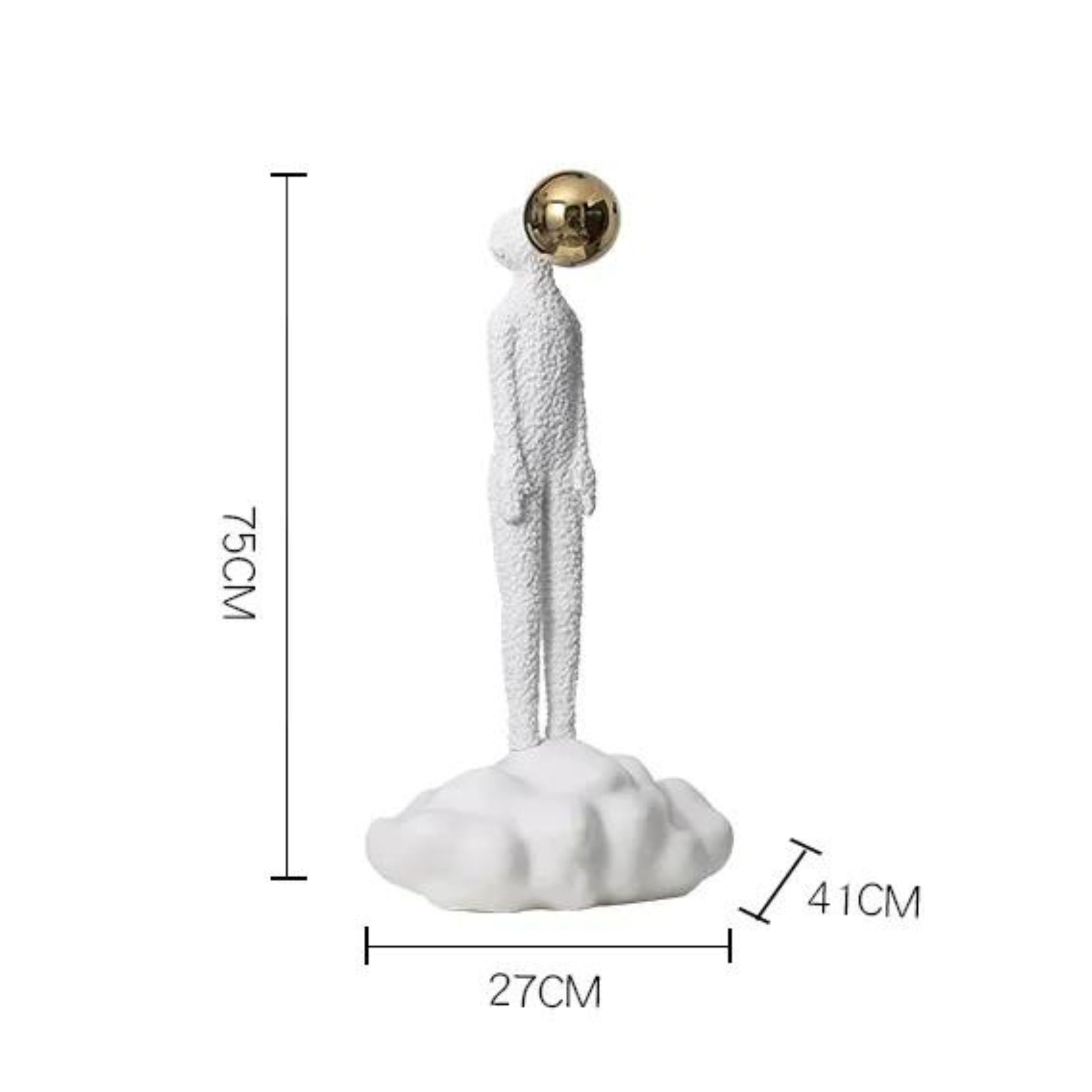 Pre-order 90 Days Delivery - White & Gold Resin Figurative Sculpture - Large Fc-Sz2181A -  Home Decor Figurines | الطلب المسبق خلال 90 يومًا للتسليم - نحت تصويري من الراتنج الأبيض والذهبي - كبير - ebarza Furniture UAE | Shop Modern Furniture in Abu Dhabi & Dubai - مفروشات ايبازرا في الامارات | تسوق اثاث عصري وديكورات مميزة في دبي وابوظبي