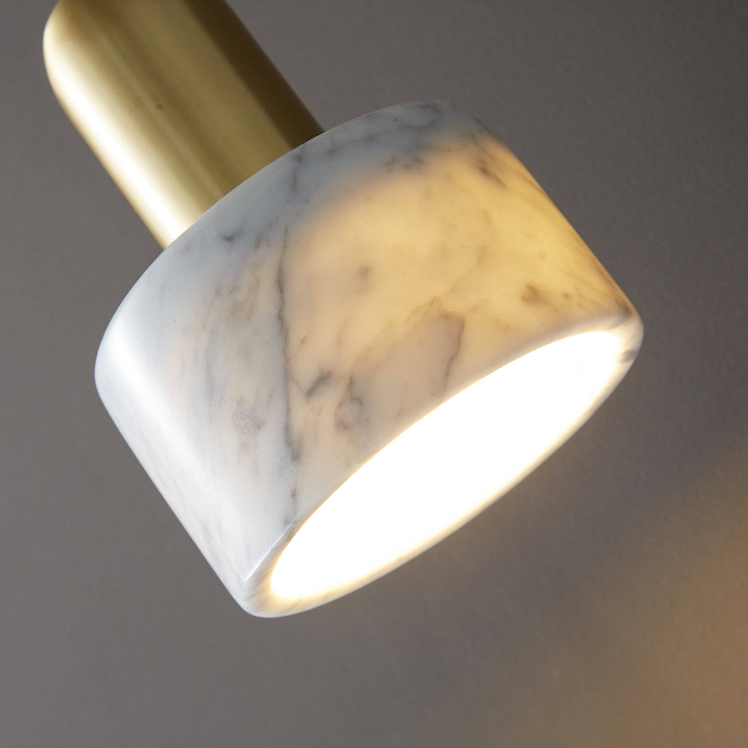 White Marble Pendant Lamp 7713-We -  Pendant Lamps | المصباح المعلق من الرخام الأبيض - ebarza Furniture UAE | Shop Modern Furniture in Abu Dhabi & Dubai - مفروشات ايبازرا في الامارات | تسوق اثاث عصري وديكورات مميزة في دبي وابوظبي