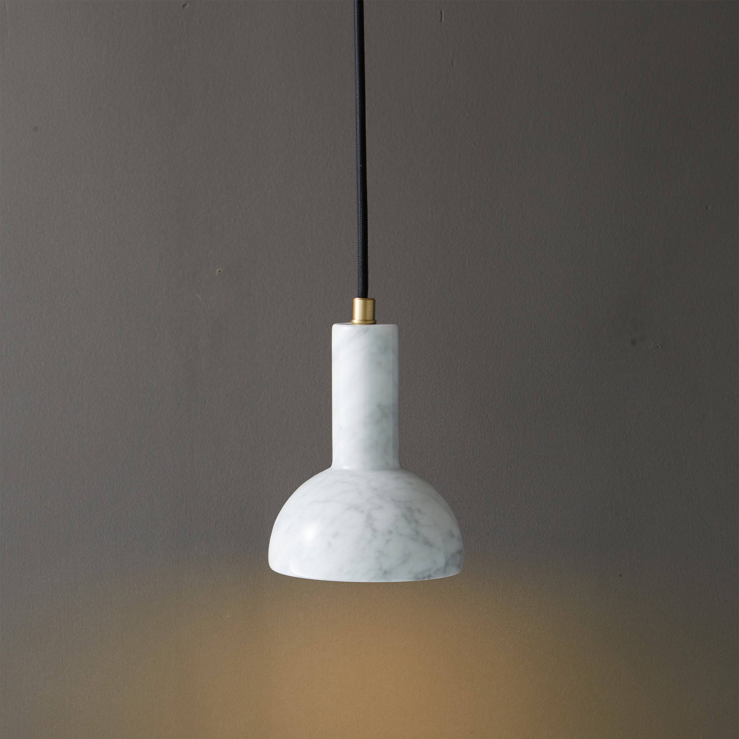 White Marble Pendant Lamp  7716-We -  Pendant Lamps | المصباح المعلق من الرخام الأبيض - ebarza Furniture UAE | Shop Modern Furniture in Abu Dhabi & Dubai - مفروشات ايبازرا في الامارات | تسوق اثاث عصري وديكورات مميزة في دبي وابوظبي