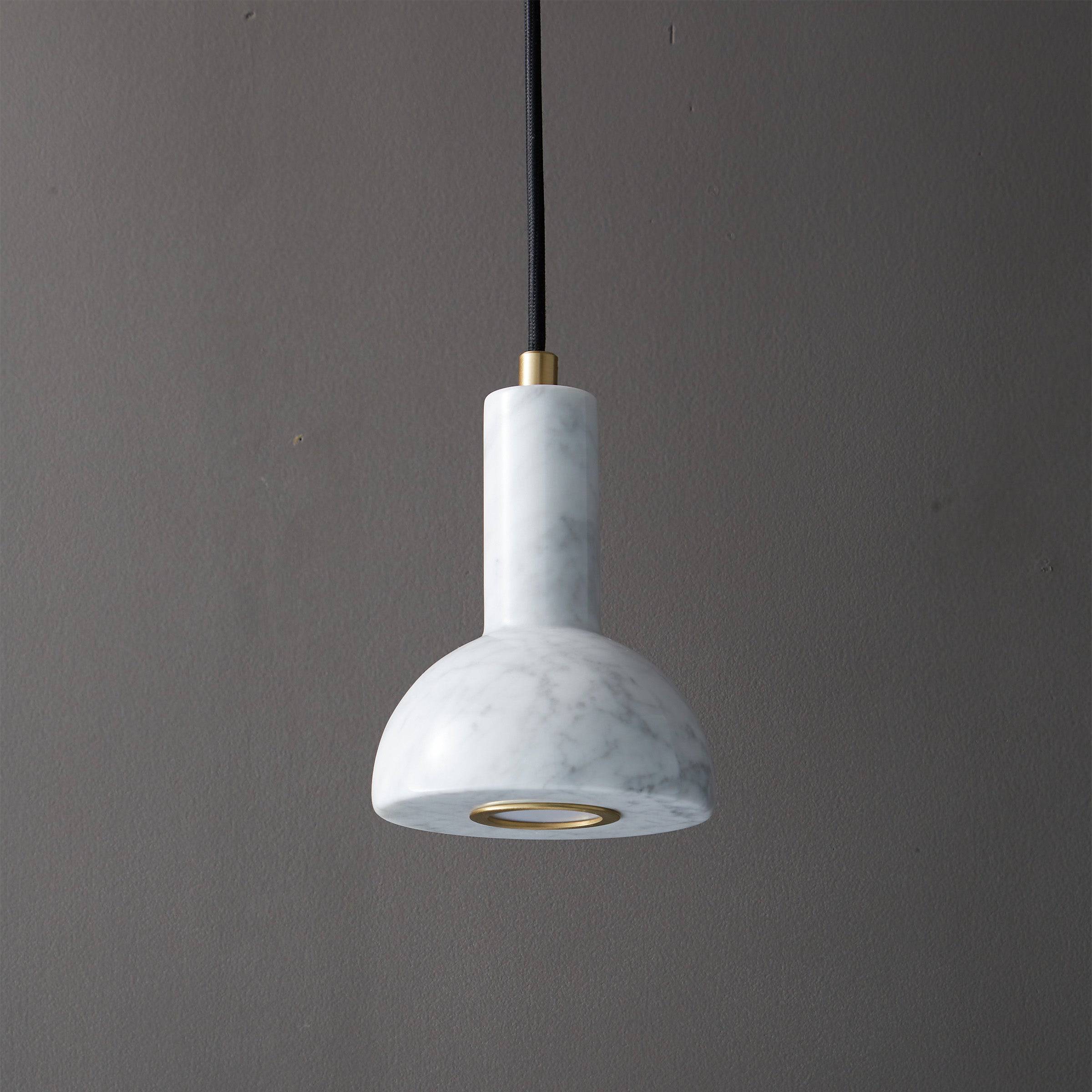 White Marble Pendant Lamp  7716-We -  Pendant Lamps | المصباح المعلق من الرخام الأبيض - ebarza Furniture UAE | Shop Modern Furniture in Abu Dhabi & Dubai - مفروشات ايبازرا في الامارات | تسوق اثاث عصري وديكورات مميزة في دبي وابوظبي