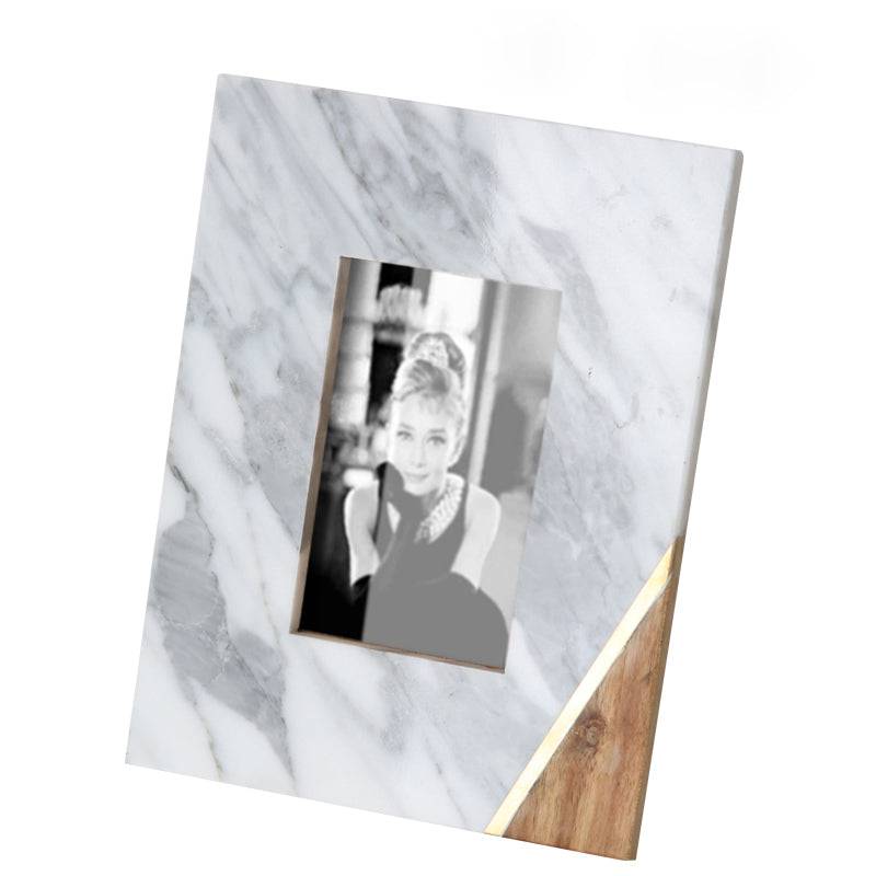 White Natural Marble Photo Frame Fb-T1919A -  Photo Frames - ebarza Furniture UAE | Shop Modern Furniture in Abu Dhabi & Dubai - مفروشات ايبازرا في الامارات | تسوق اثاث عصري وديكورات مميزة في دبي وابوظبي