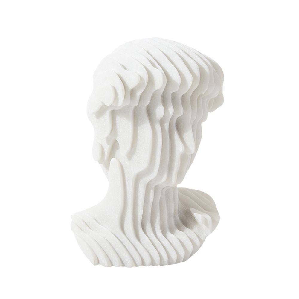 White Resin Abstract David Sculpture - Large Fc-Sz2130A -  Home Decor Figurines | تمثال ديفيد التجريدي من الراتنج الأبيض - كبير - ebarza Furniture UAE | Shop Modern Furniture in Abu Dhabi & Dubai - مفروشات ايبازرا في الامارات | تسوق اثاث عصري وديكورات مميزة في دبي وابوظبي