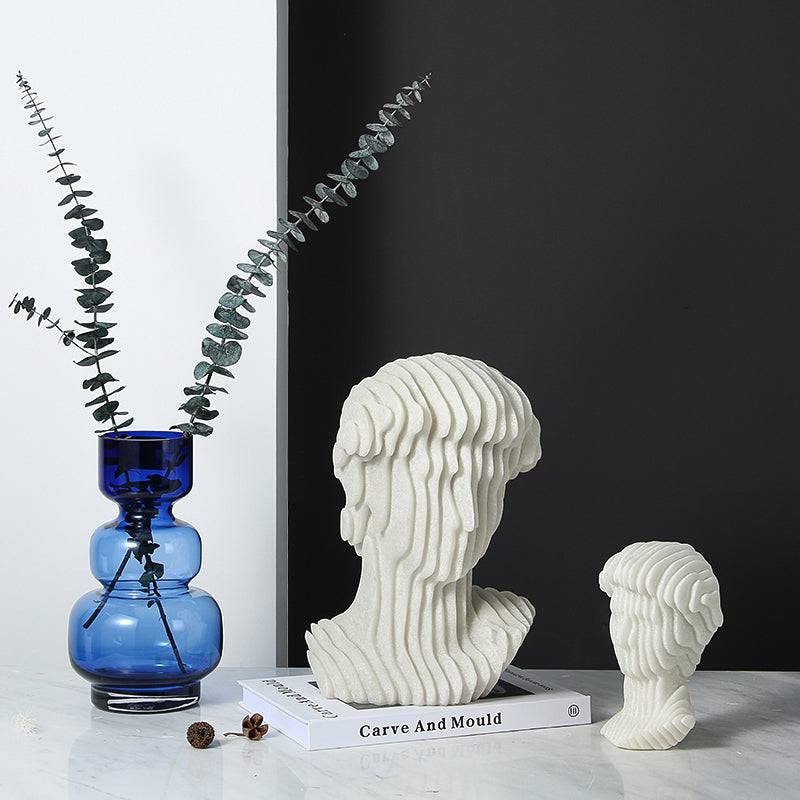 White Resin Abstract David Sculpture - Large Fc-Sz2130A -  Home Decor Figurines | تمثال ديفيد التجريدي من الراتنج الأبيض - كبير - ebarza Furniture UAE | Shop Modern Furniture in Abu Dhabi & Dubai - مفروشات ايبازرا في الامارات | تسوق اثاث عصري وديكورات مميزة في دبي وابوظبي