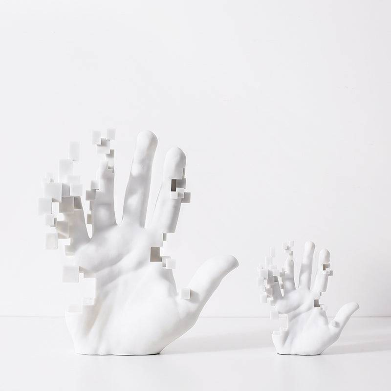 White Resin Hand Sculpture - Large Fc-Sz21117A -  Home Decor Figurines | منحوتة اليد الراتنج الأبيض - كبير - ebarza Furniture UAE | Shop Modern Furniture in Abu Dhabi & Dubai - مفروشات ايبازرا في الامارات | تسوق اثاث عصري وديكورات مميزة في دبي وابوظبي