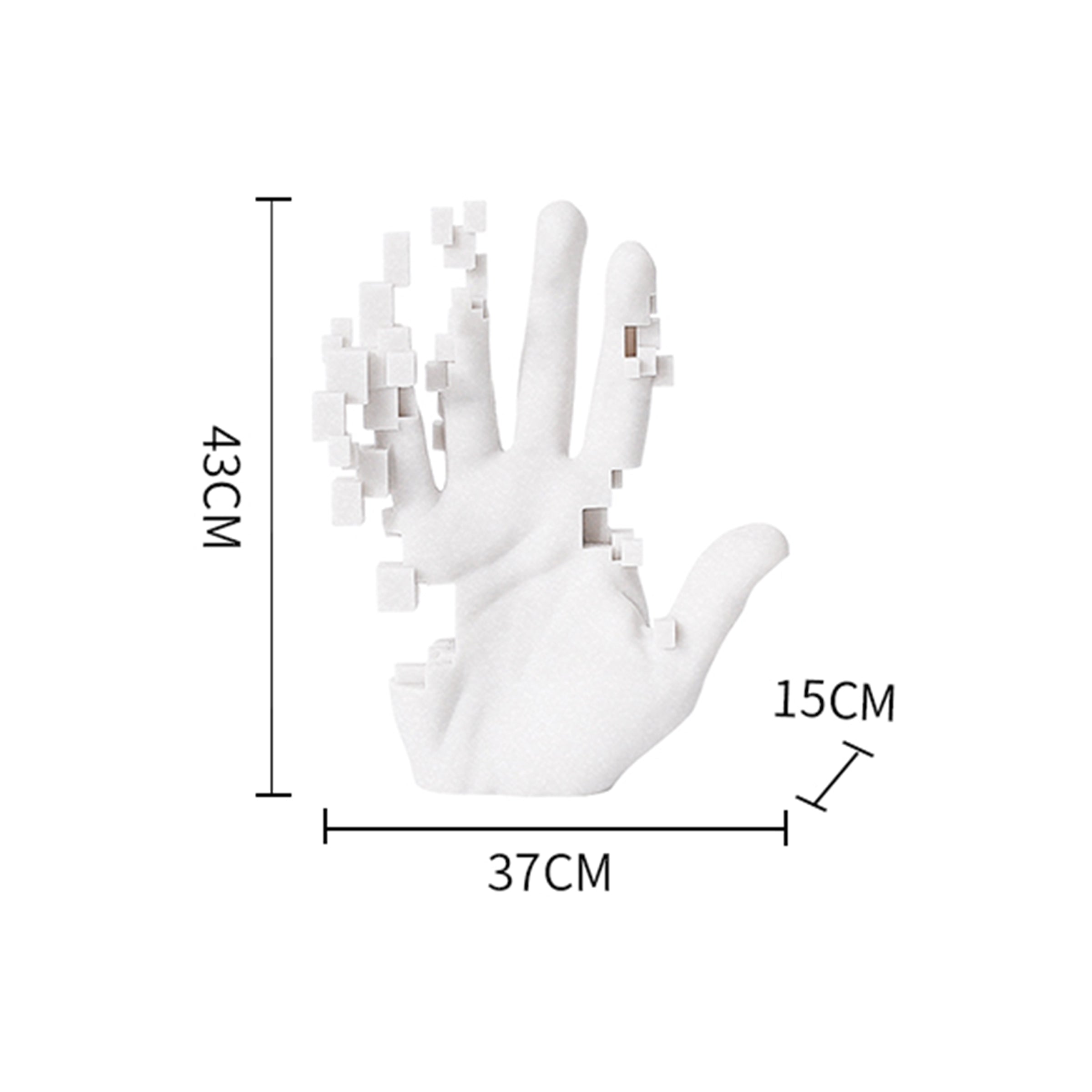 White Resin Hand Sculpture - Large Fc-Sz21117A -  Home Decor Figurines | منحوتة اليد الراتنج الأبيض - كبير - ebarza Furniture UAE | Shop Modern Furniture in Abu Dhabi & Dubai - مفروشات ايبازرا في الامارات | تسوق اثاث عصري وديكورات مميزة في دبي وابوظبي