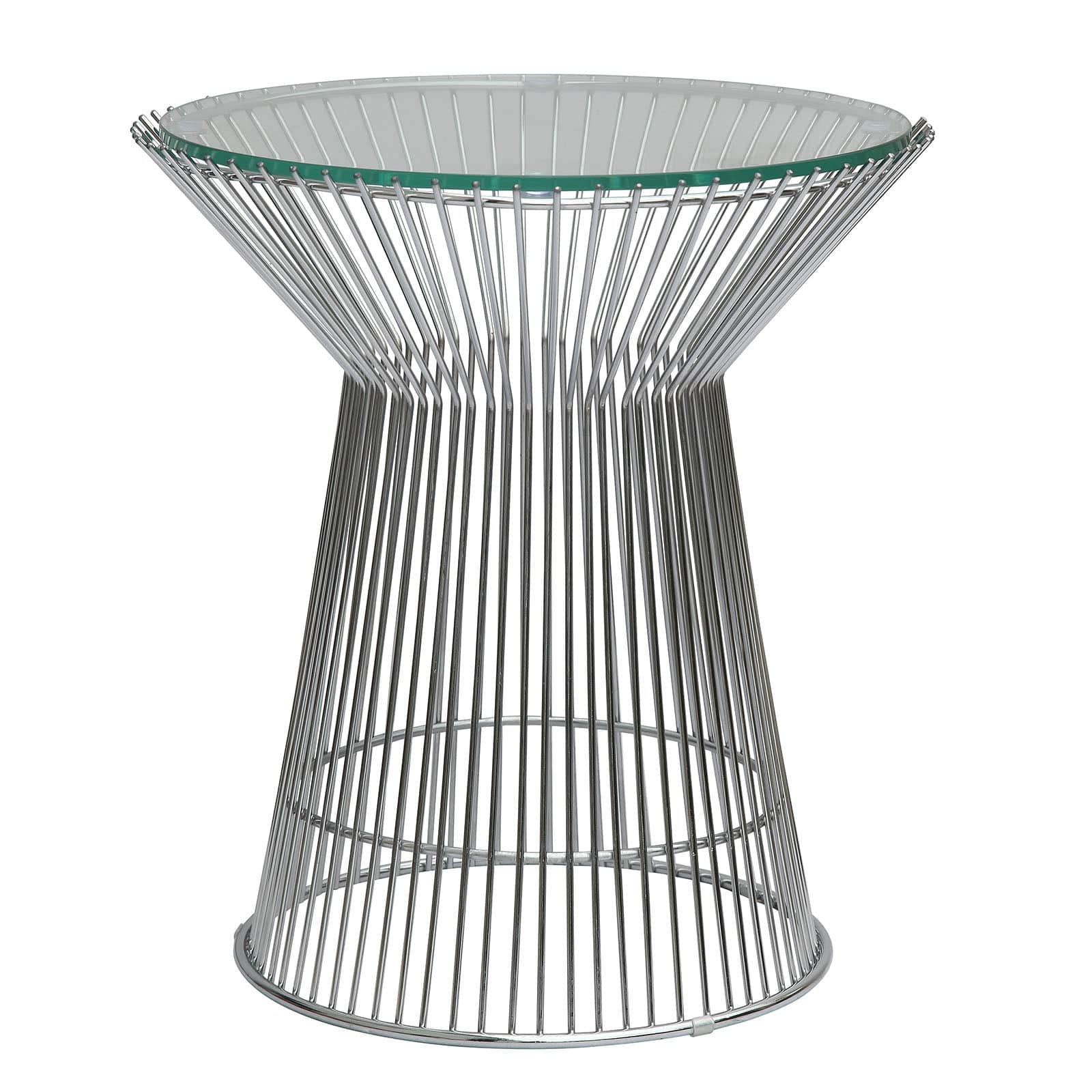 Wire Table& Glass Top  Bp7004 -  Side Tables - ebarza Furniture UAE | Shop Modern Furniture in Abu Dhabi & Dubai - مفروشات ايبازرا في الامارات | تسوق اثاث عصري وديكورات مميزة في دبي وابوظبي