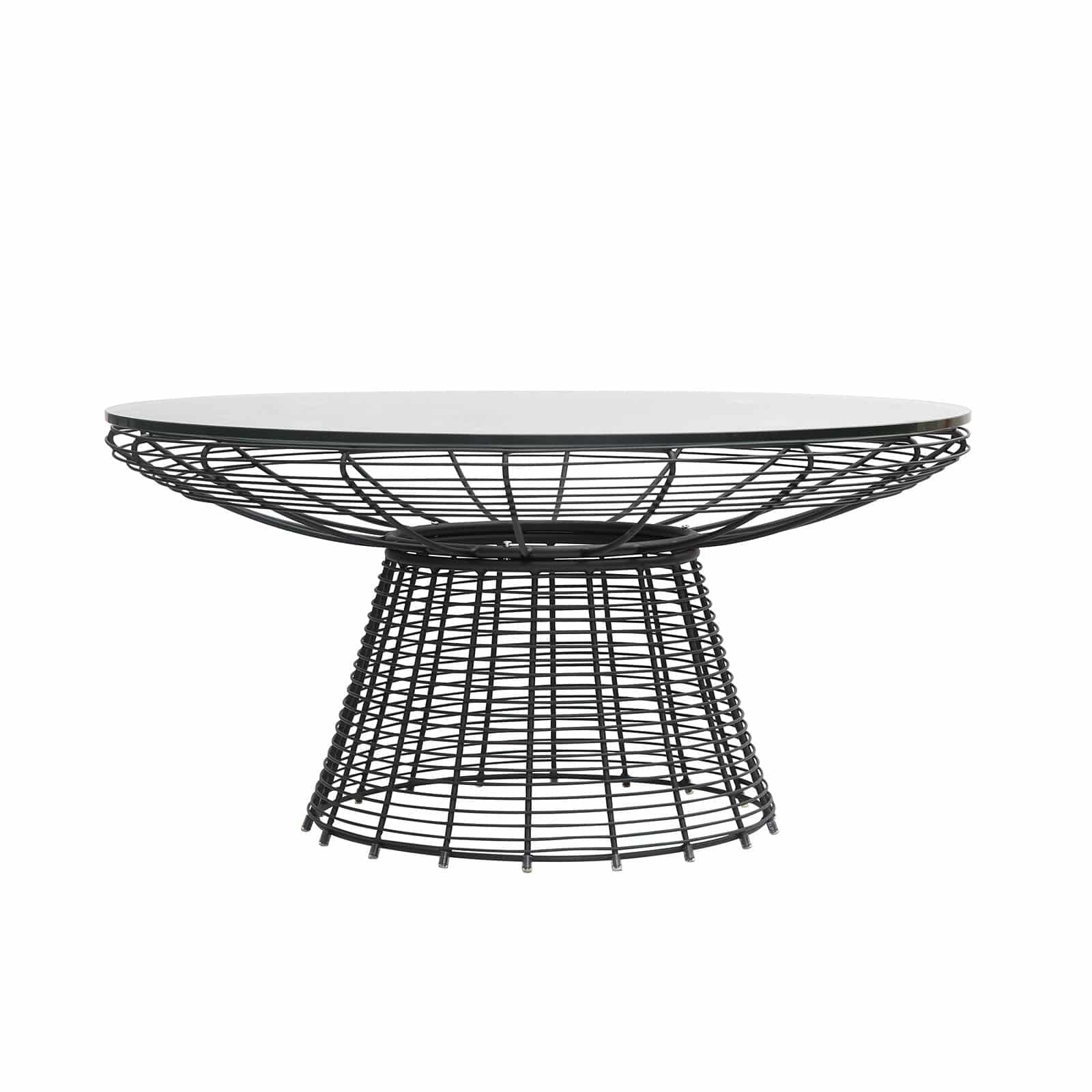 Wire Table& Glass Top  Bp8082-B -  Coffee Tables - ebarza Furniture UAE | Shop Modern Furniture in Abu Dhabi & Dubai - مفروشات ايبازرا في الامارات | تسوق اثاث عصري وديكورات مميزة في دبي وابوظبي