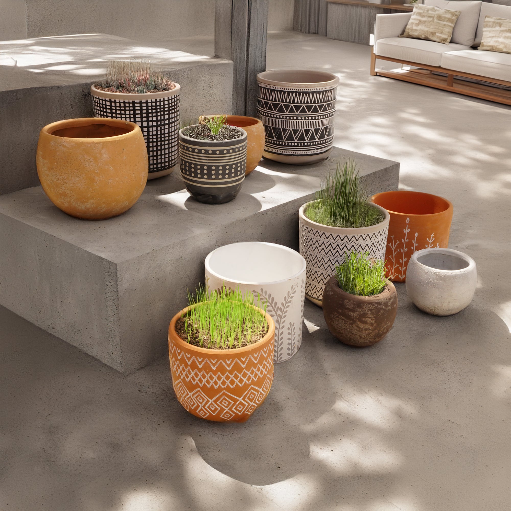 Terracotta Dream Outdoor/Indoor Planter Box  TEWHGY 8079G-4 -  Planter Boxes | تيراكوتا دريم صندوق زرع للأماكن الخارجية والداخلية - ebarza Furniture UAE | Shop Modern Furniture in Abu Dhabi & Dubai - مفروشات ايبازرا في الامارات | تسوق اثاث عصري وديكورات مميزة في دبي وابوظبي