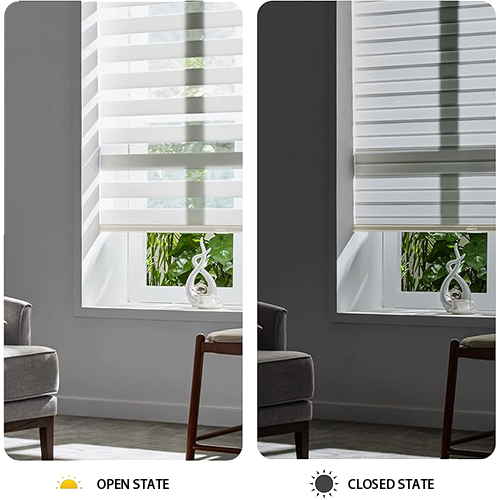 Zebra Blinds - LARGE BK18804-LARGE 160cm -  Curtains & Drapes - ebarza Furniture UAE | Shop Modern Furniture in Abu Dhabi & Dubai - مفروشات ايبازرا في الامارات | تسوق اثاث عصري وديكورات مميزة في دبي وابوظبي