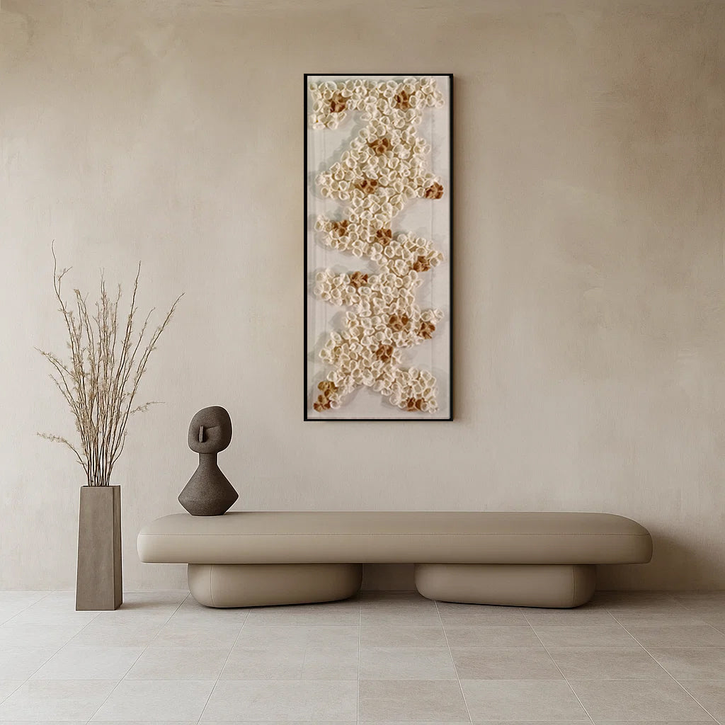 Terra Bloom Paper Hand Painted Acrylic Painting 100x40cm - TY250343/SOAP-TY9001 -  Paintings - ebarza Furniture UAE | Shop Modern Furniture in Abu Dhabi & Dubai - مفروشات ايبازرا في الامارات | تسوق اثاث عصري وديكورات مميزة في دبي وابوظبي