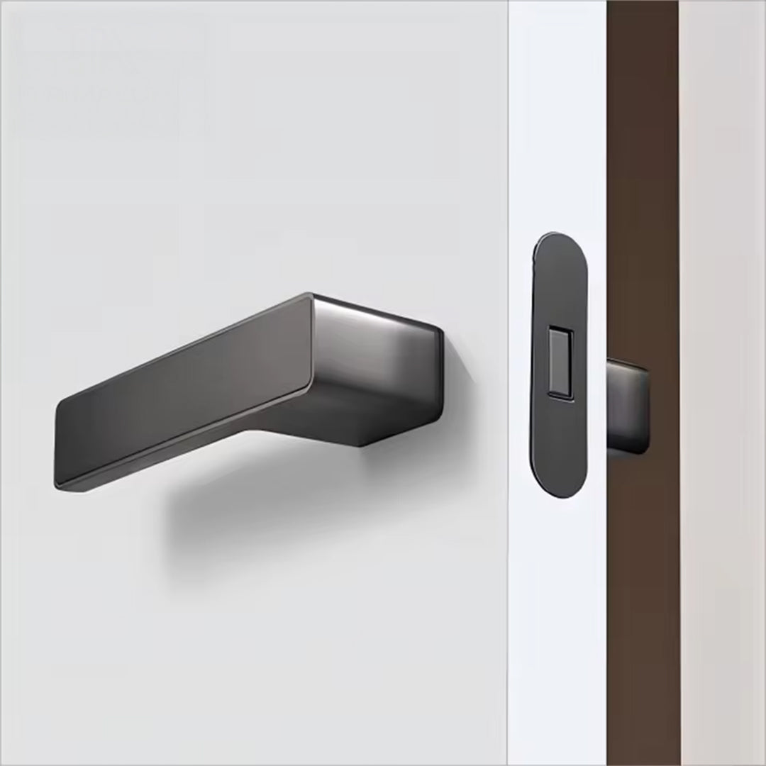 Double Door Handle With Keys and Matching Magnetic Lock Body MFC60 – Grey HY13/DH -  Door Handles - ebarza Furniture UAE | Shop Modern Furniture in Abu Dhabi & Dubai - مفروشات ايبازرا في الامارات | تسوق اثاث عصري وديكورات مميزة في دبي وابوظبي