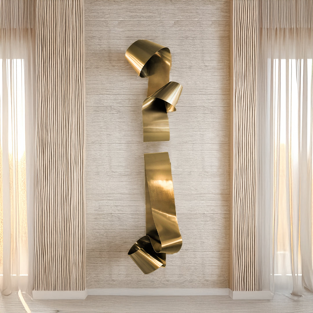 Set of 2 Hand Crafted Stainless Steel Artwork BG20230020 - Gold -  Artwork - ebarza Furniture UAE | Shop Modern Furniture in Abu Dhabi & Dubai - مفروشات ايبازرا في الامارات | تسوق اثاث عصري وديكورات مميزة في دبي وابوظبي