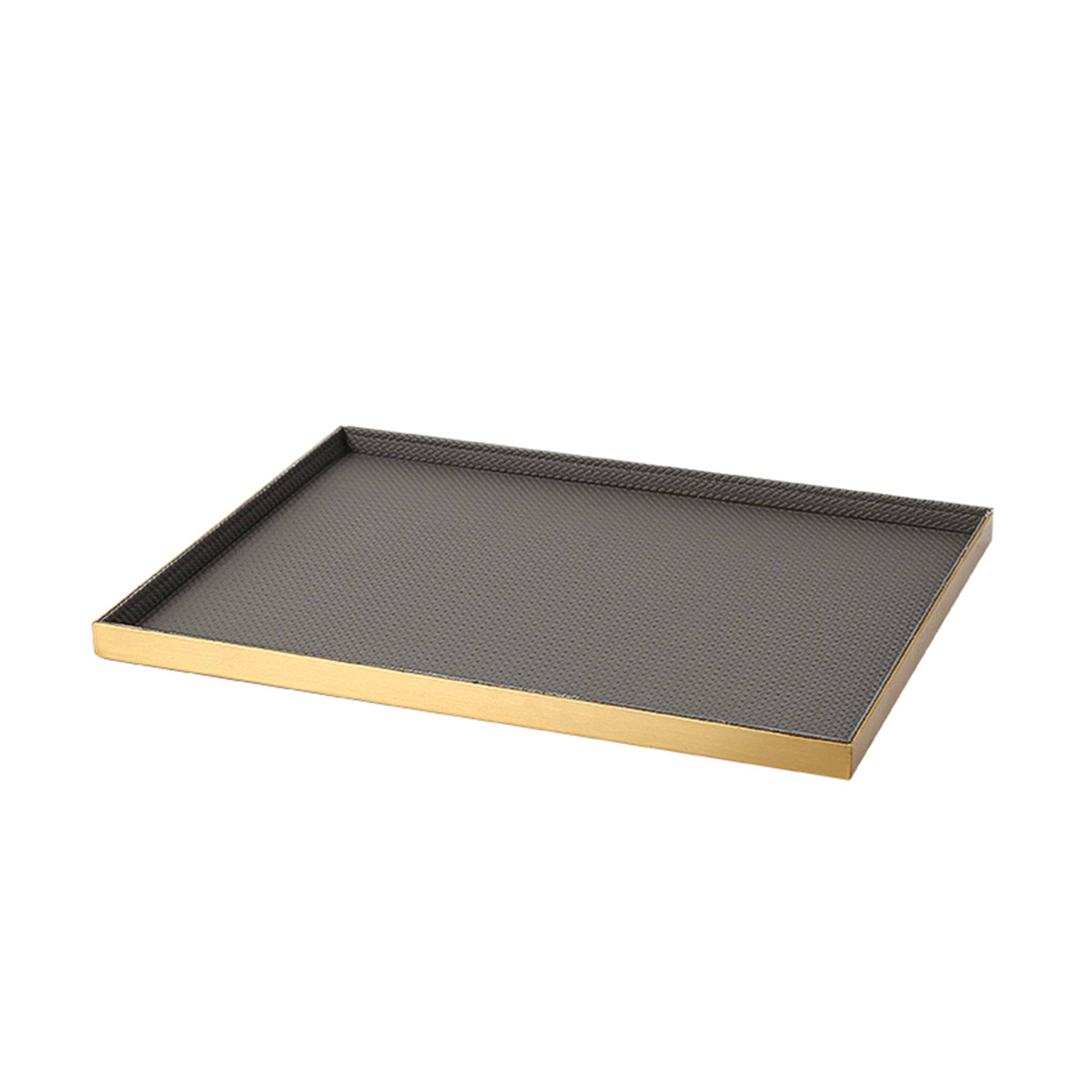 Yellow Leather Decorative Tray Fb-Pg2150A -  Trays | صينية زينة جلدية صفراء - ebarza Furniture UAE | Shop Modern Furniture in Abu Dhabi & Dubai - مفروشات ايبازرا في الامارات | تسوق اثاث عصري وديكورات مميزة في دبي وابوظبي