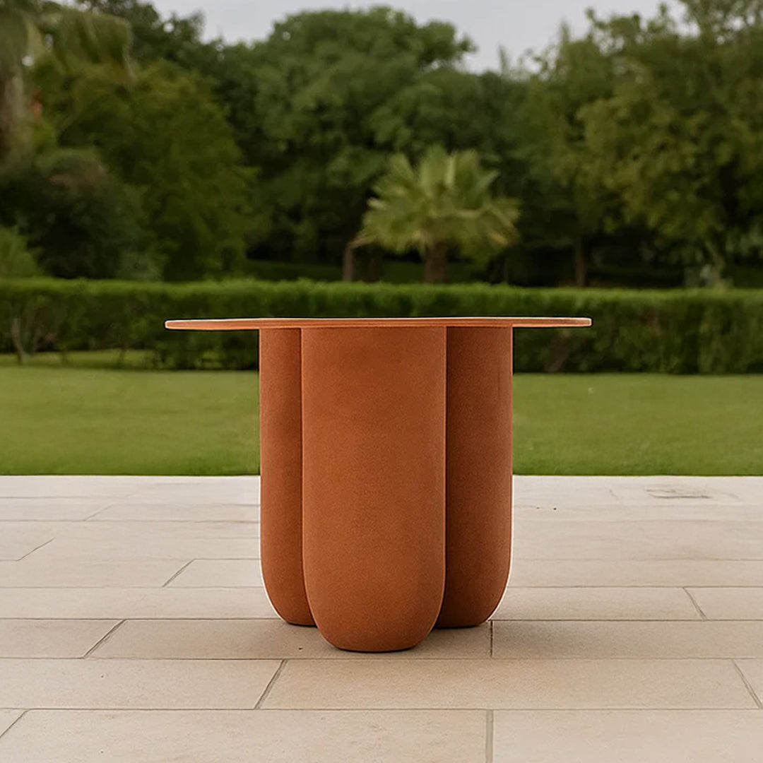Outdoor/Indoor Clay Color Dining Table XK-0007-Clay -  Outdoor Tables - ebarza Furniture UAE | Shop Modern Furniture in Abu Dhabi & Dubai - مفروشات ايبازرا في الامارات | تسوق اثاث عصري وديكورات مميزة في دبي وابوظبي