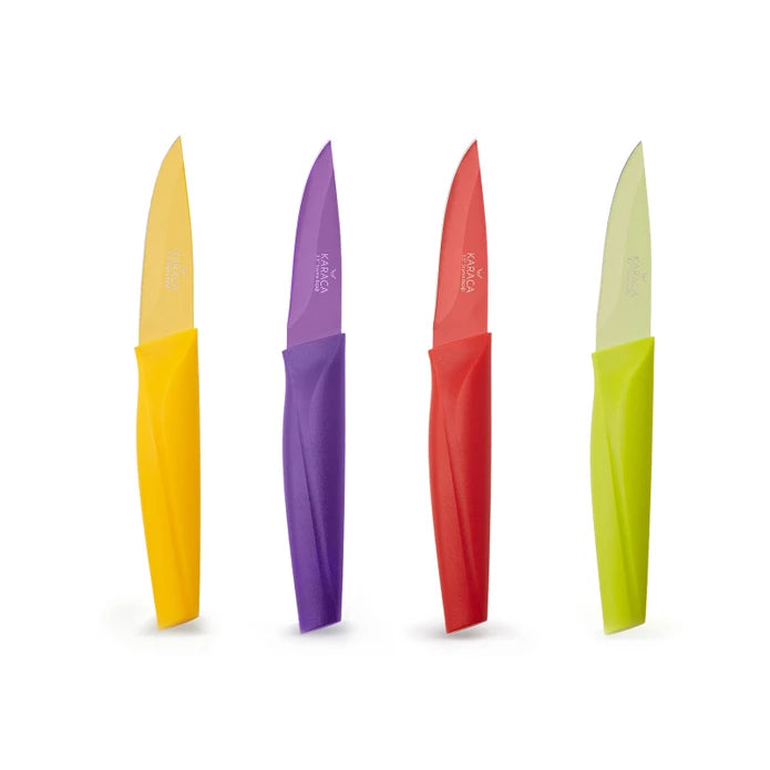 Karaca Bodega 4 Piece Fruit Knife Set 153.03.06.6866 -  Kitchen Knives | طقم سكاكين فواكه كاراجا بوديجا 4 قطع - ebarza Furniture UAE | Shop Modern Furniture in Abu Dhabi & Dubai - مفروشات ايبازرا في الامارات | تسوق اثاث عصري وديكورات مميزة في دبي وابوظبي