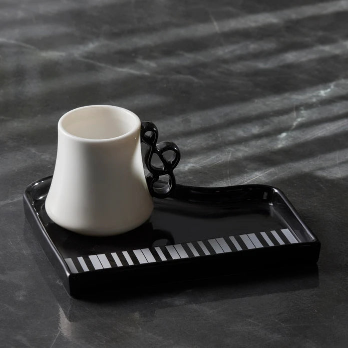 Karaca Piano Coffee Cup 80 ml 153.03.06.9357 -  Coffee Sets | كوب قهوة كاراجا بيانو 80 مل - ebarza Furniture UAE | Shop Modern Furniture in Abu Dhabi & Dubai - مفروشات ايبازرا في الامارات | تسوق اثاث عصري وديكورات مميزة في دبي وابوظبي