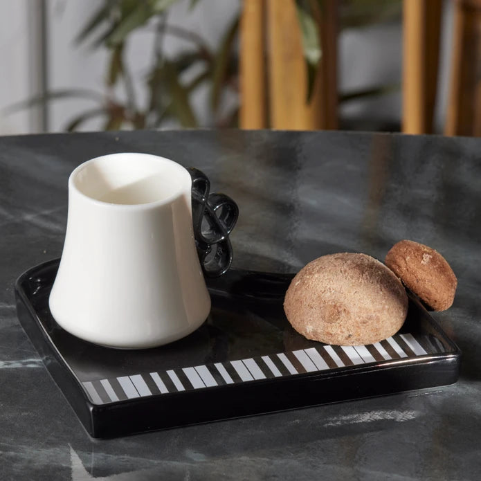 Karaca Piano Coffee Cup 80 ml 153.03.06.9357 -  Coffee Sets | كوب قهوة كاراجا بيانو 80 مل - ebarza Furniture UAE | Shop Modern Furniture in Abu Dhabi & Dubai - مفروشات ايبازرا في الامارات | تسوق اثاث عصري وديكورات مميزة في دبي وابوظبي