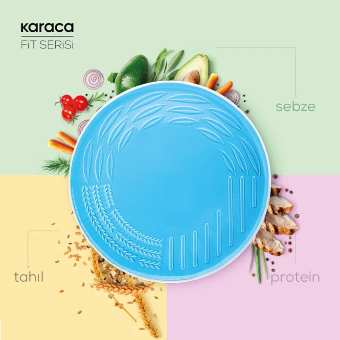 Karaca Fit 3-Piece Dinnerware Set for 1 Person 153.03.06.5580 -  Dinnerware Sets | طقم أواني الطعام كاراجا فيت من 3 قطع لشخص واحد - ebarza Furniture UAE | Shop Modern Furniture in Abu Dhabi & Dubai - مفروشات ايبازرا في الامارات | تسوق اثاث عصري وديكورات مميزة في دبي وابوظبي